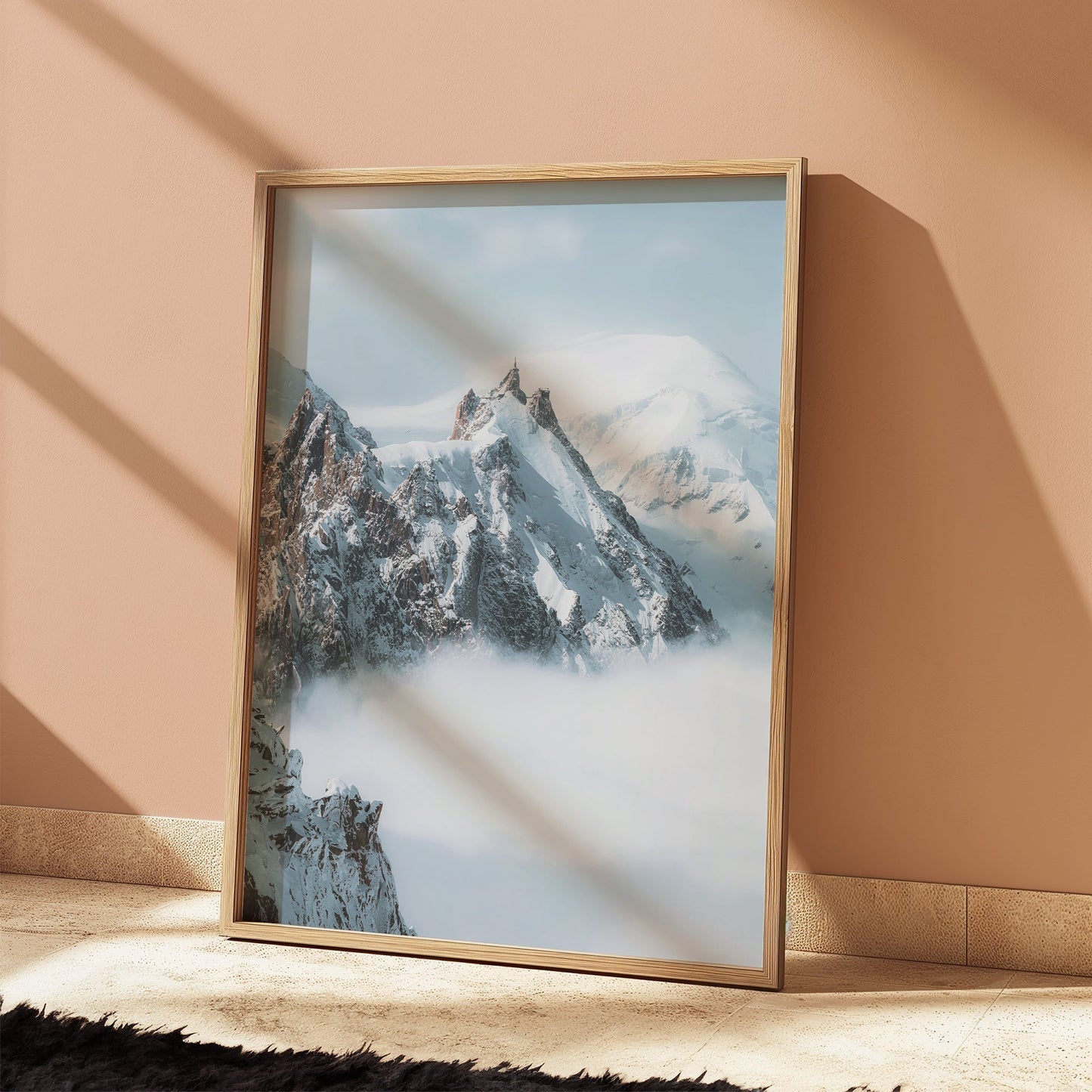 Aiguille du Midi Print - Stunning Winter Mountain Scene in Chamonix