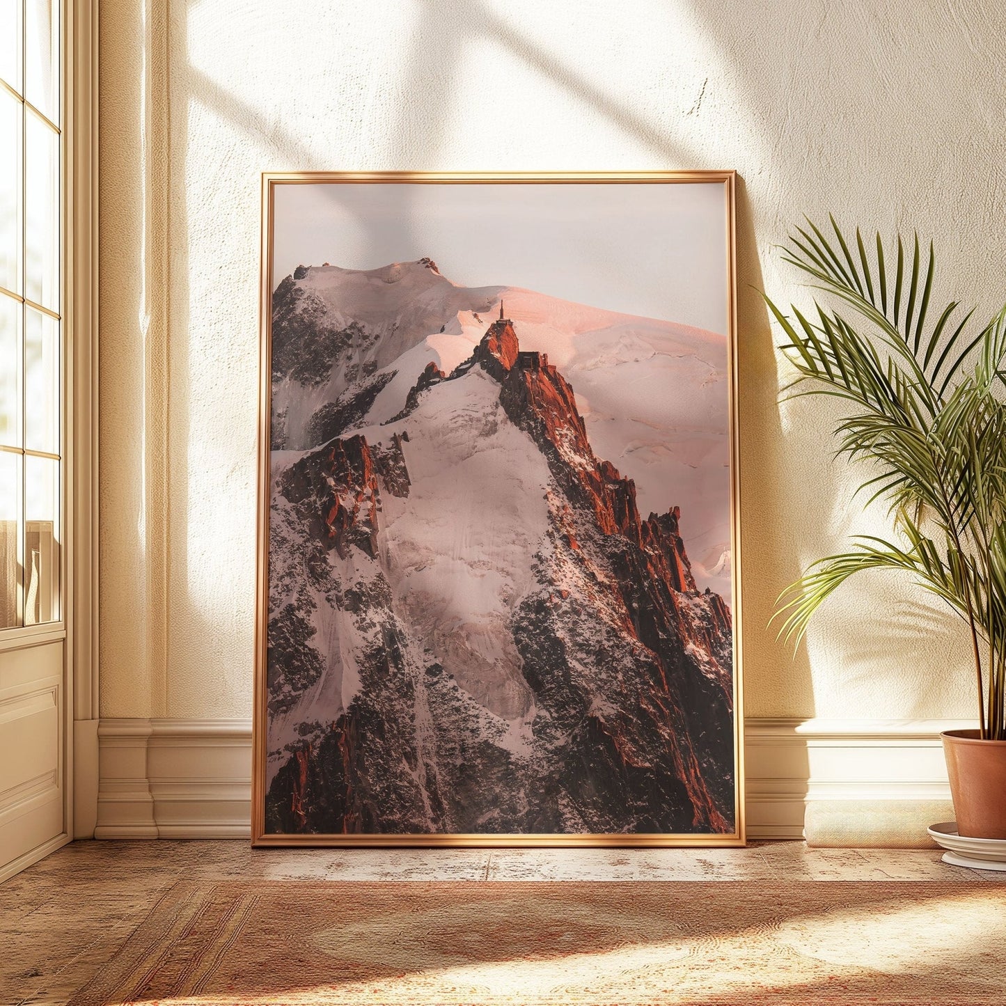 Aiguille du Midi Sunset Triptych – Stunning Alpine Wall Art Prints