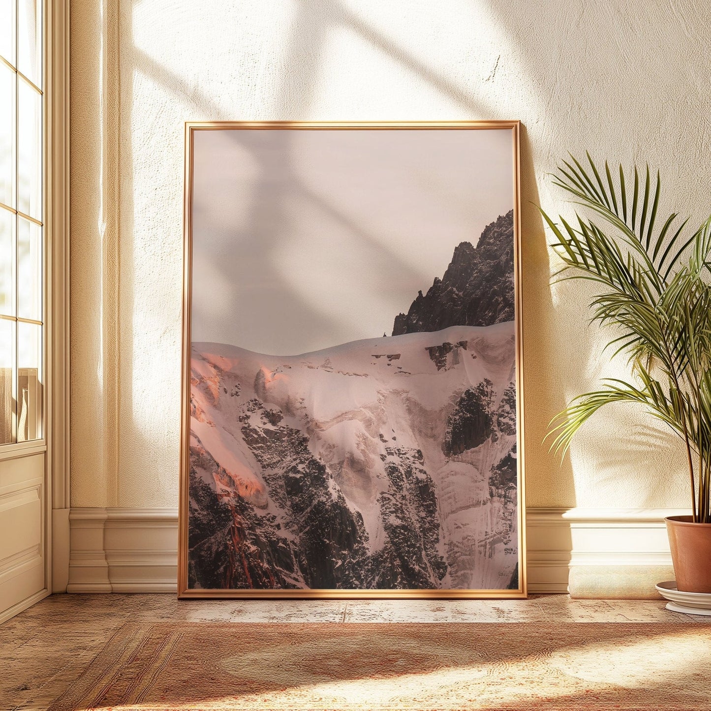 Aiguille du Midi Sunset Triptych – Stunning Alpine Wall Art Prints