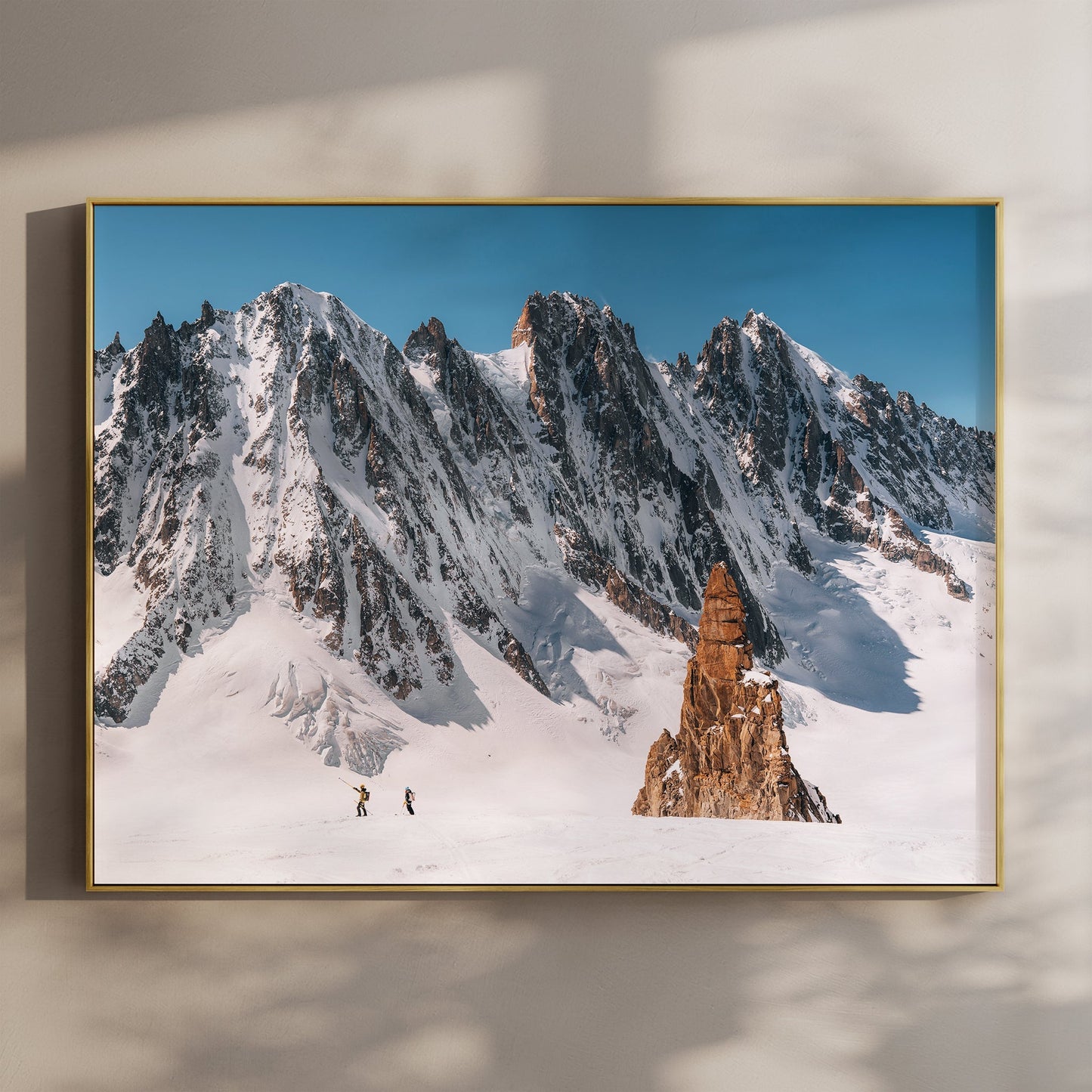 Ski Tourers on Argentière Glacier – Chamonix Alps Wall Art