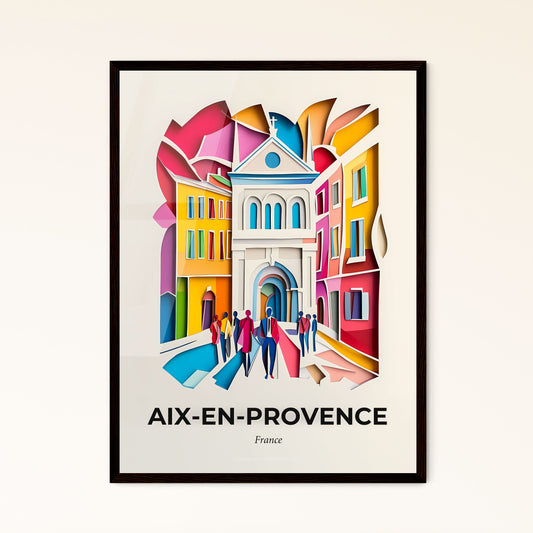 Vivid Aix-en-Provence, France - a group of people walking down a street