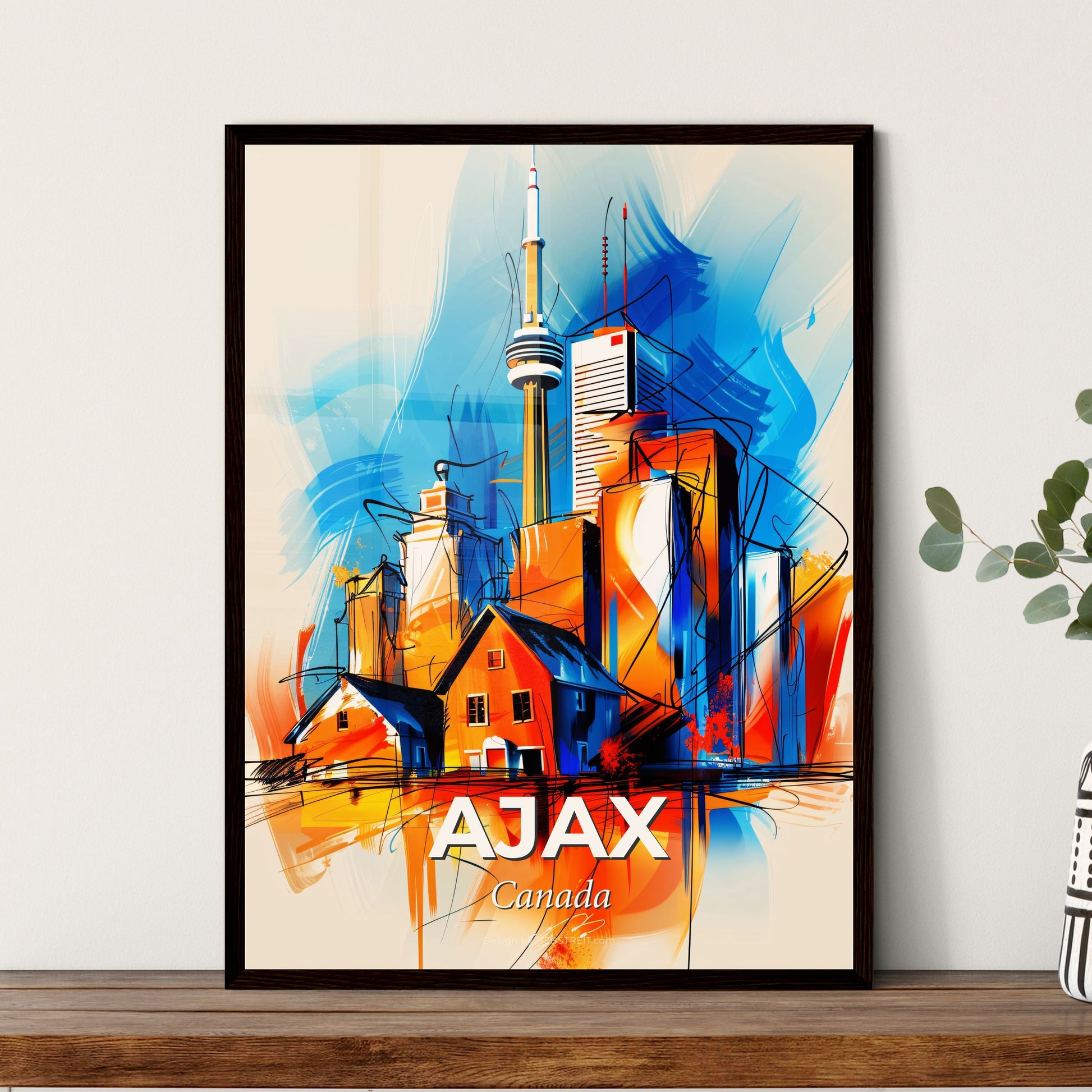 Vibrant Ajax, Canada - A Painting Of A City