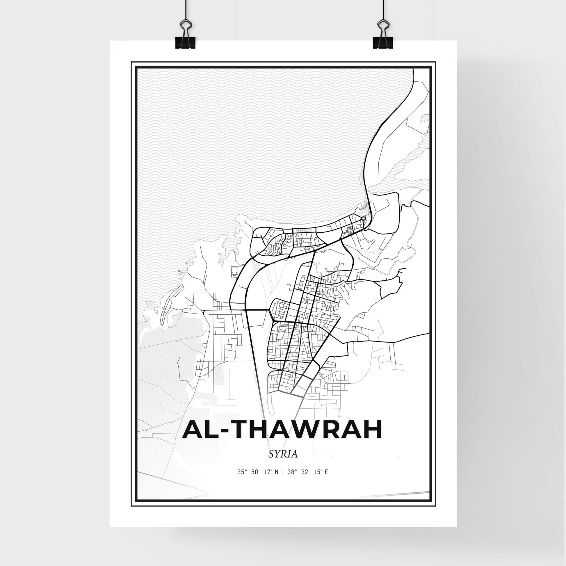 Al-Thawrah Syria - Premium City Map Poster