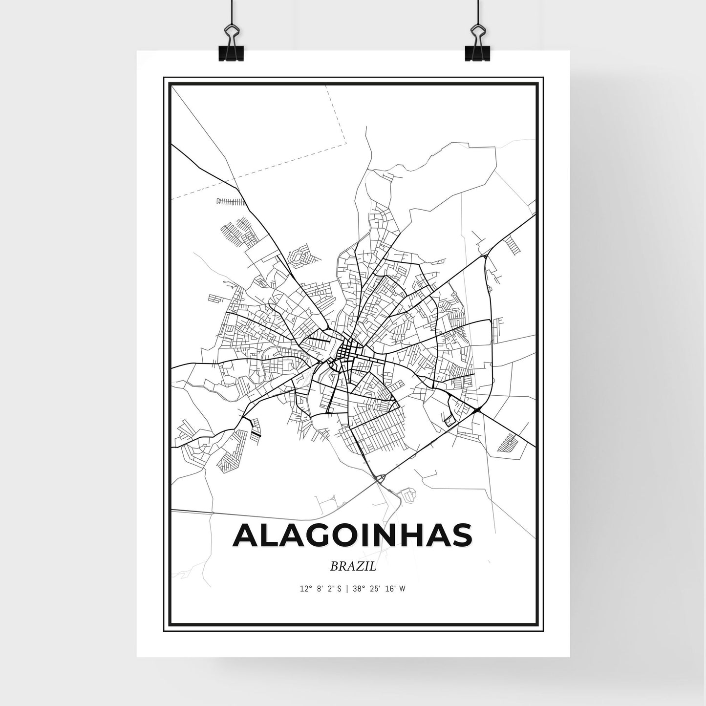 Alagoinhas Brazil - Premium City Map Poster