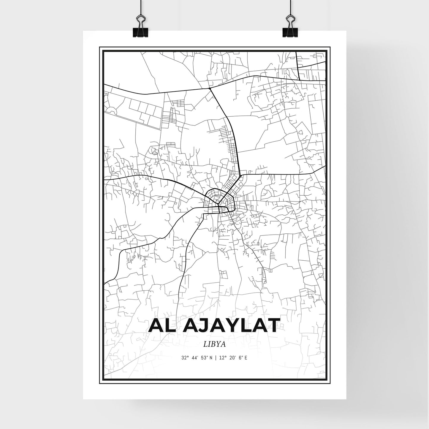 Al Ajaylat Libya - Premium City Map Poster