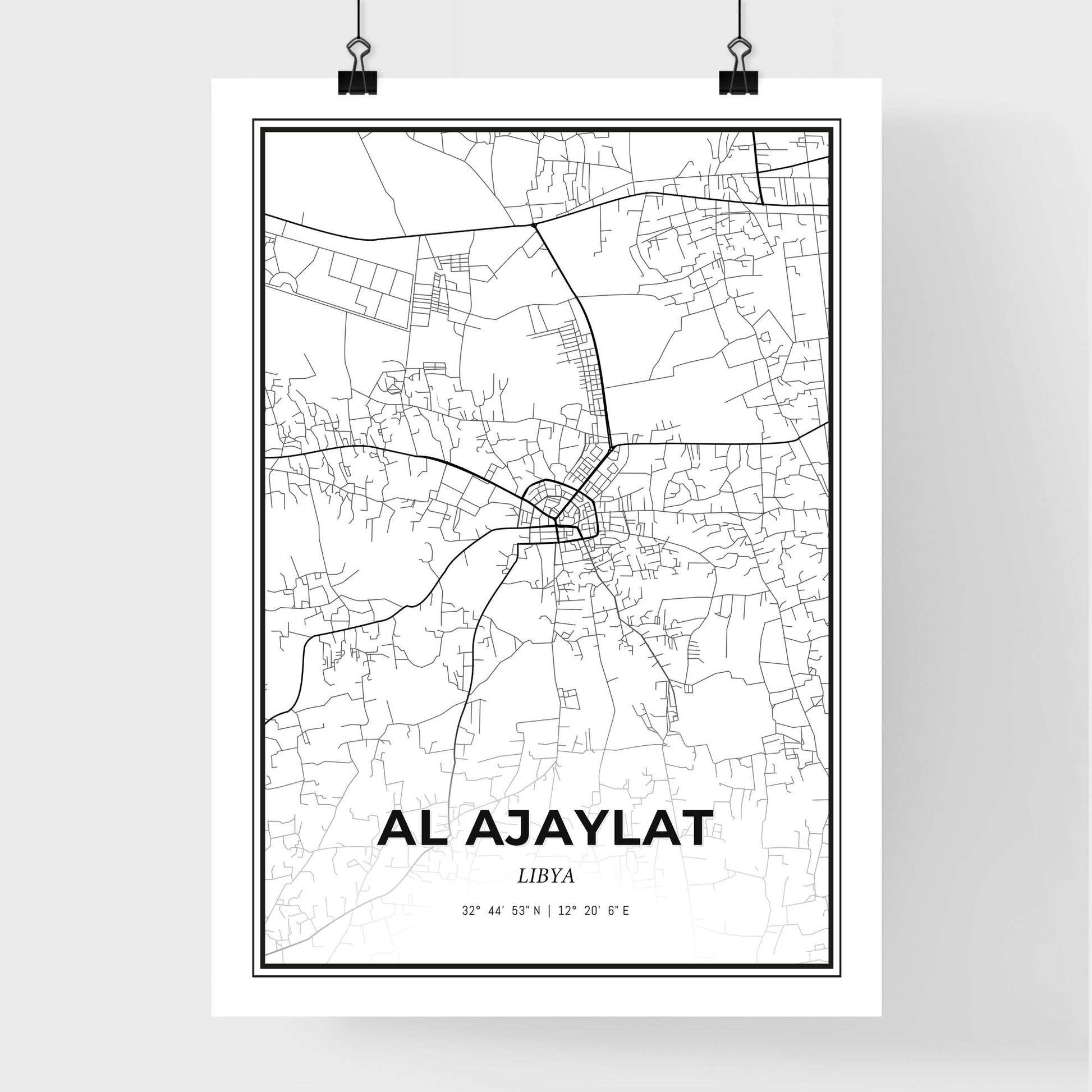 Al Ajaylat Libya - Premium City Map Poster