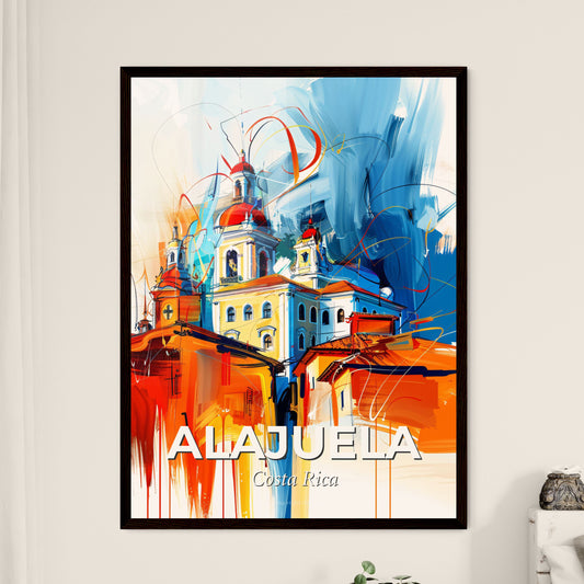 Vibrant Alajuela, Costa Rica - A Painting Of A Building