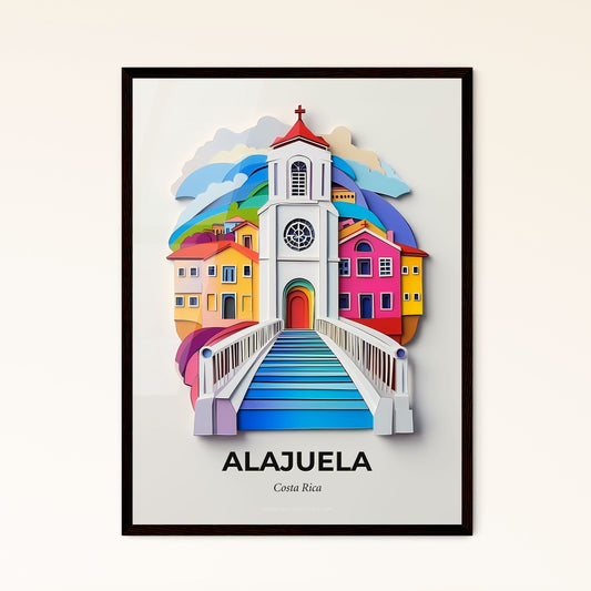 Vivid Alajuela, Costa Rica - a paper cut of a bridge over a river