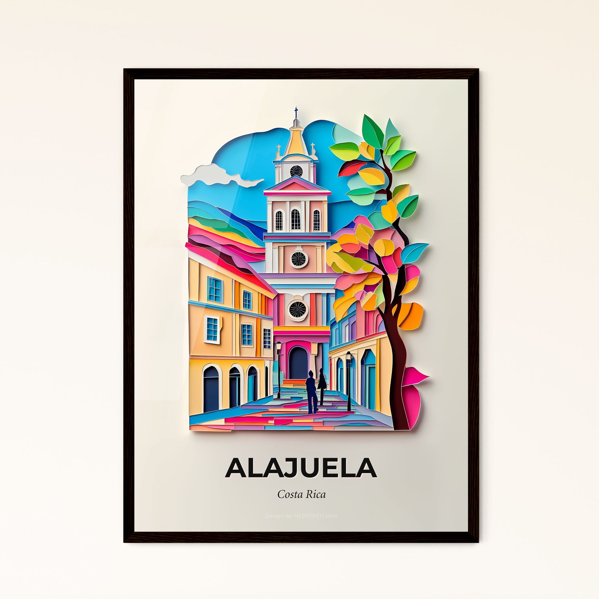 Vivid Alajuela, Costa Rica - a paper cut of a church with a tree