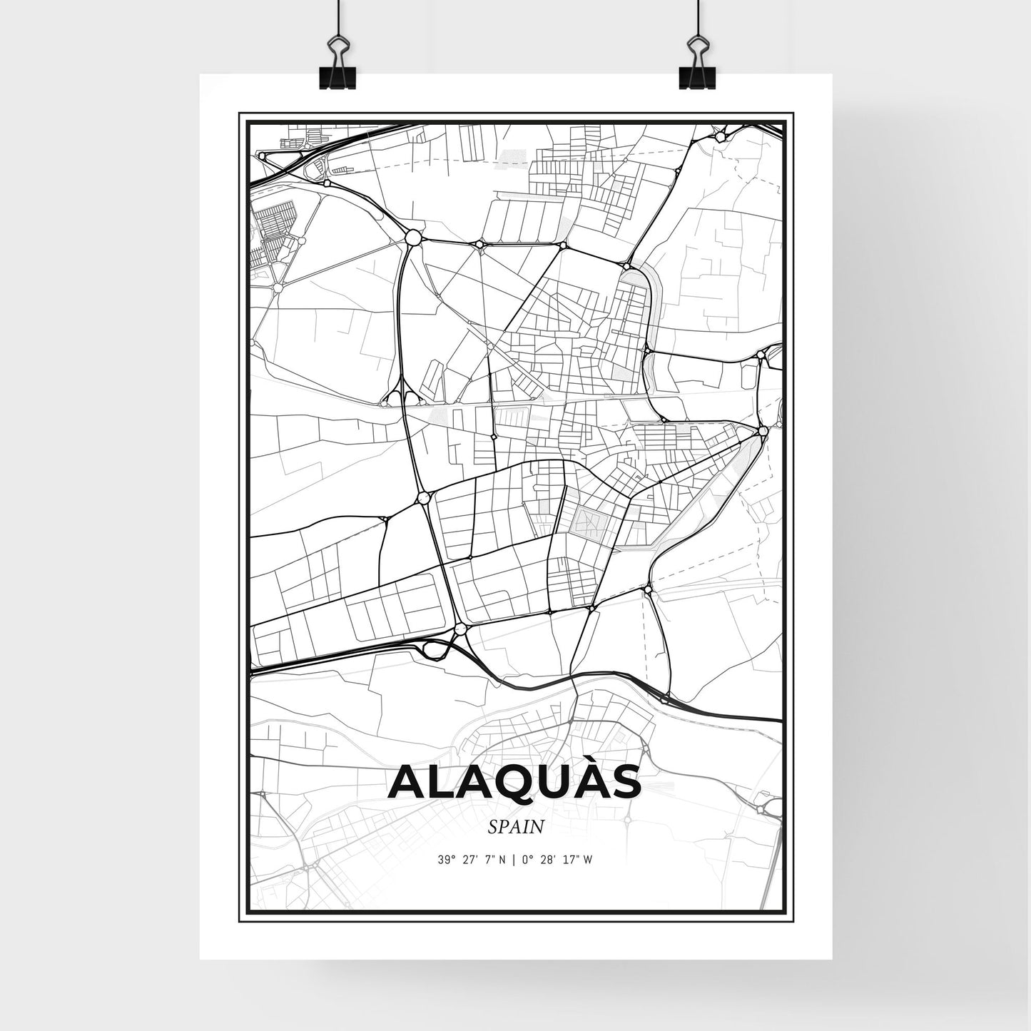 Alaquàs Spain - Premium City Map Poster