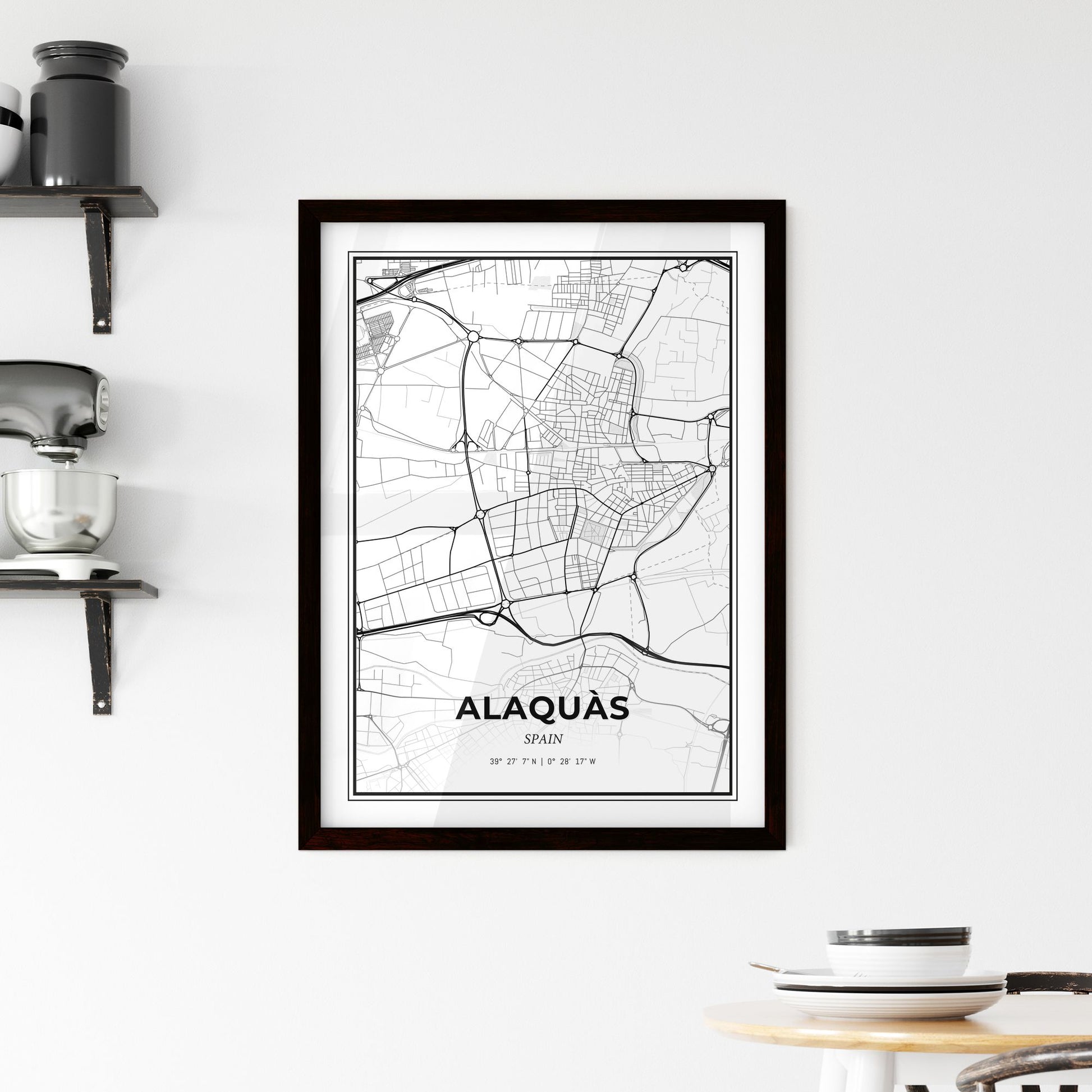 Alaquàs Spain - Minimal City Map