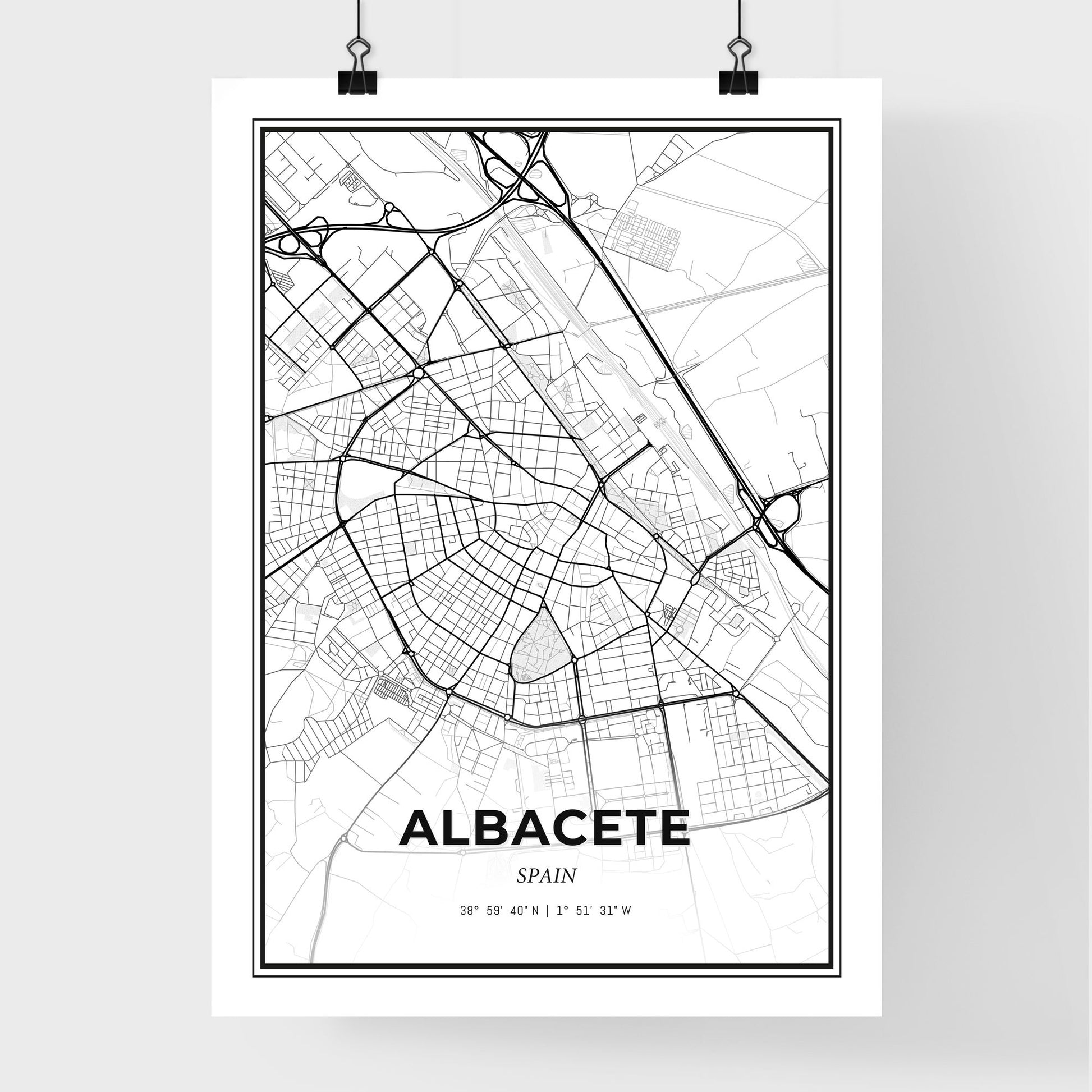 Albacete Spain - Premium City Map Poster