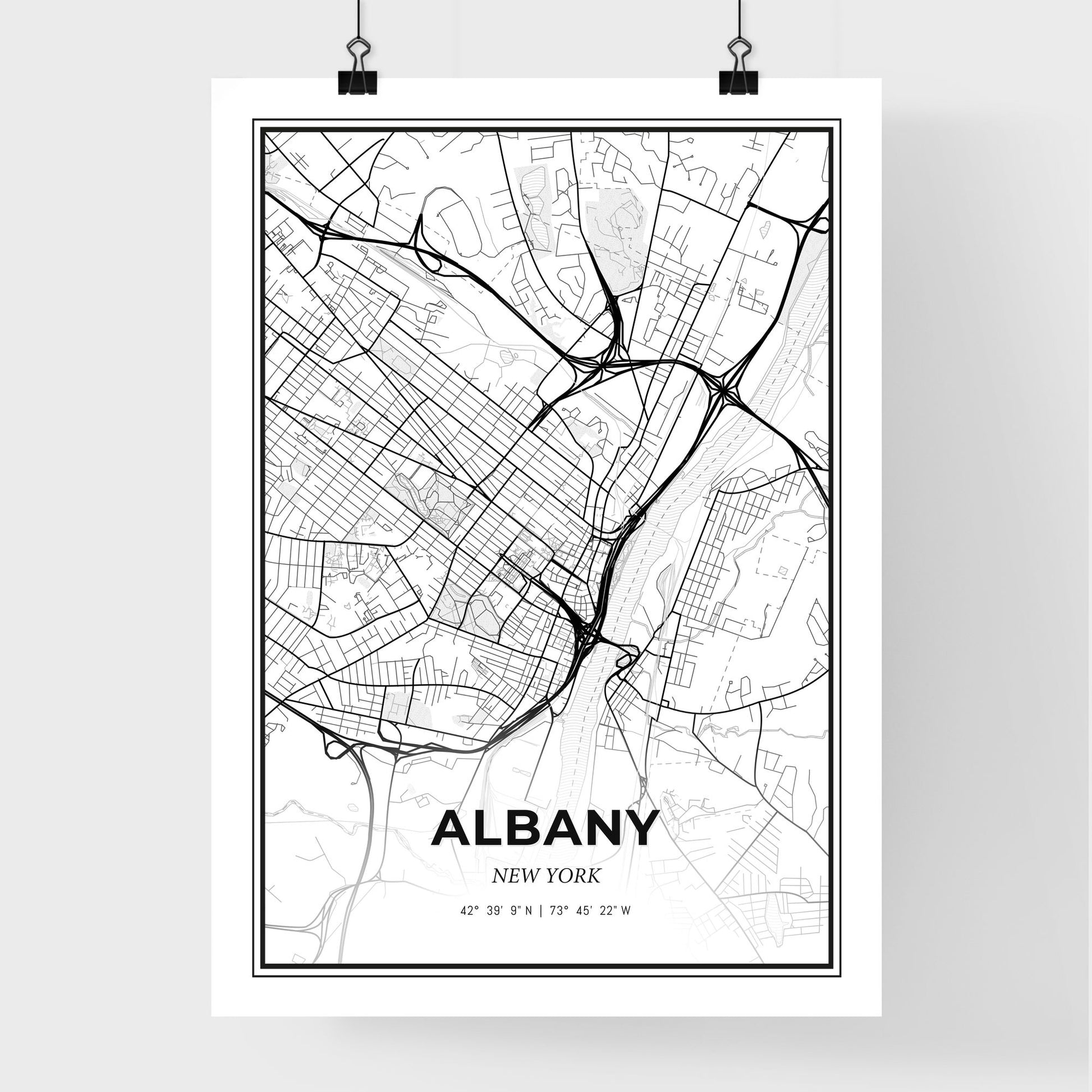 Albany New York - Premium City Map Poster