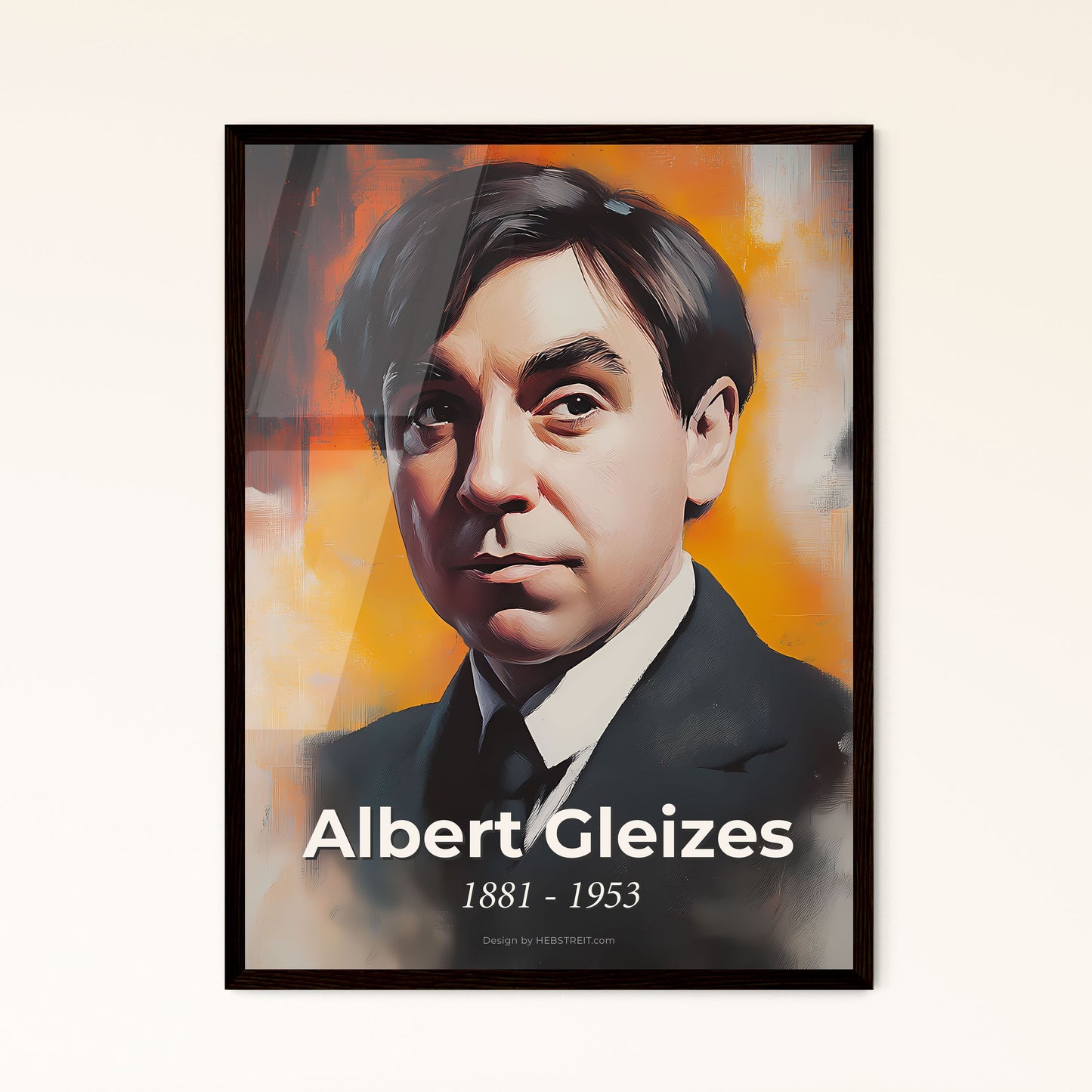 Portrait of Albert Gleizes, 1881 - 1953. Impressionistic painting of a man in a suit and tie.