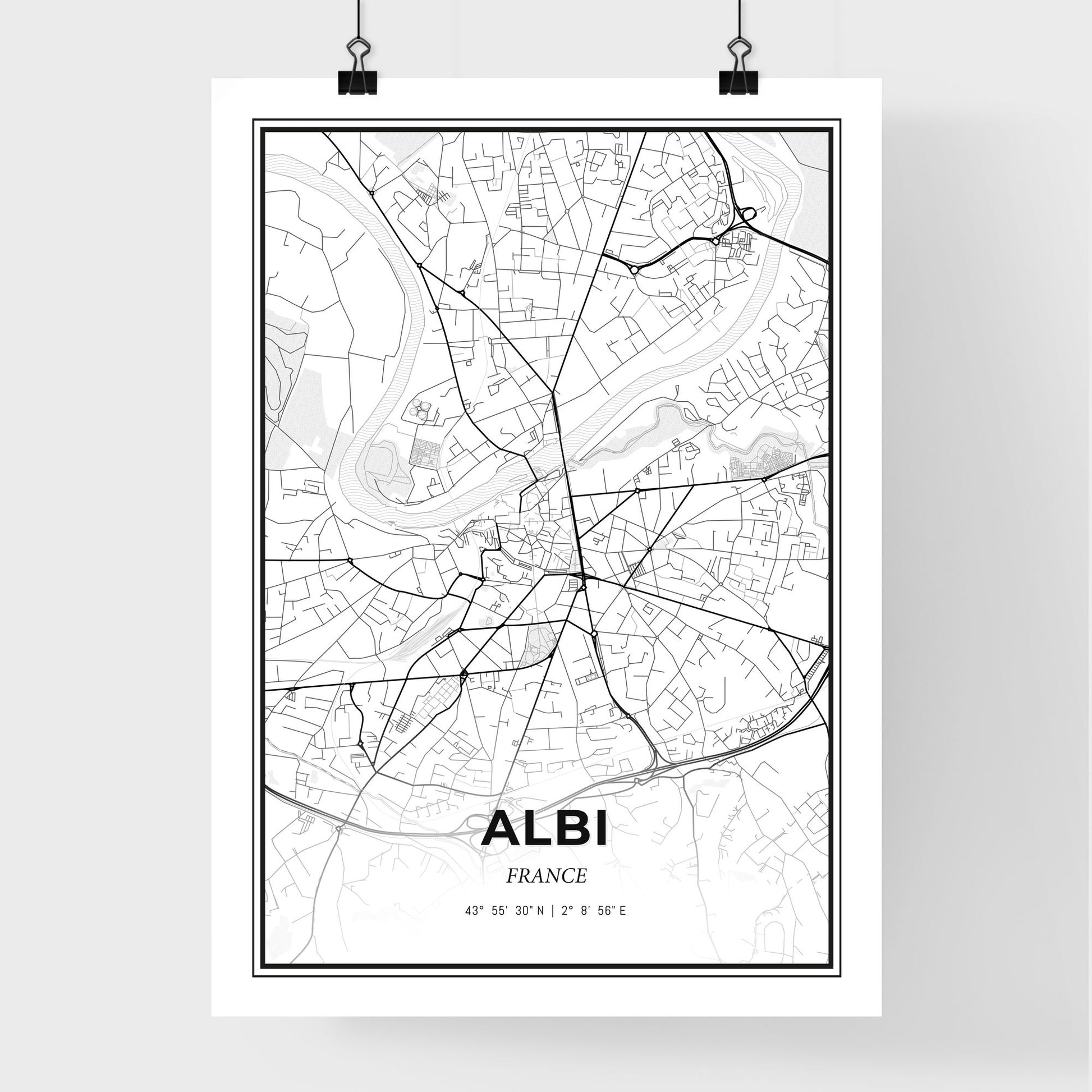 Albi France - Premium City Map Poster