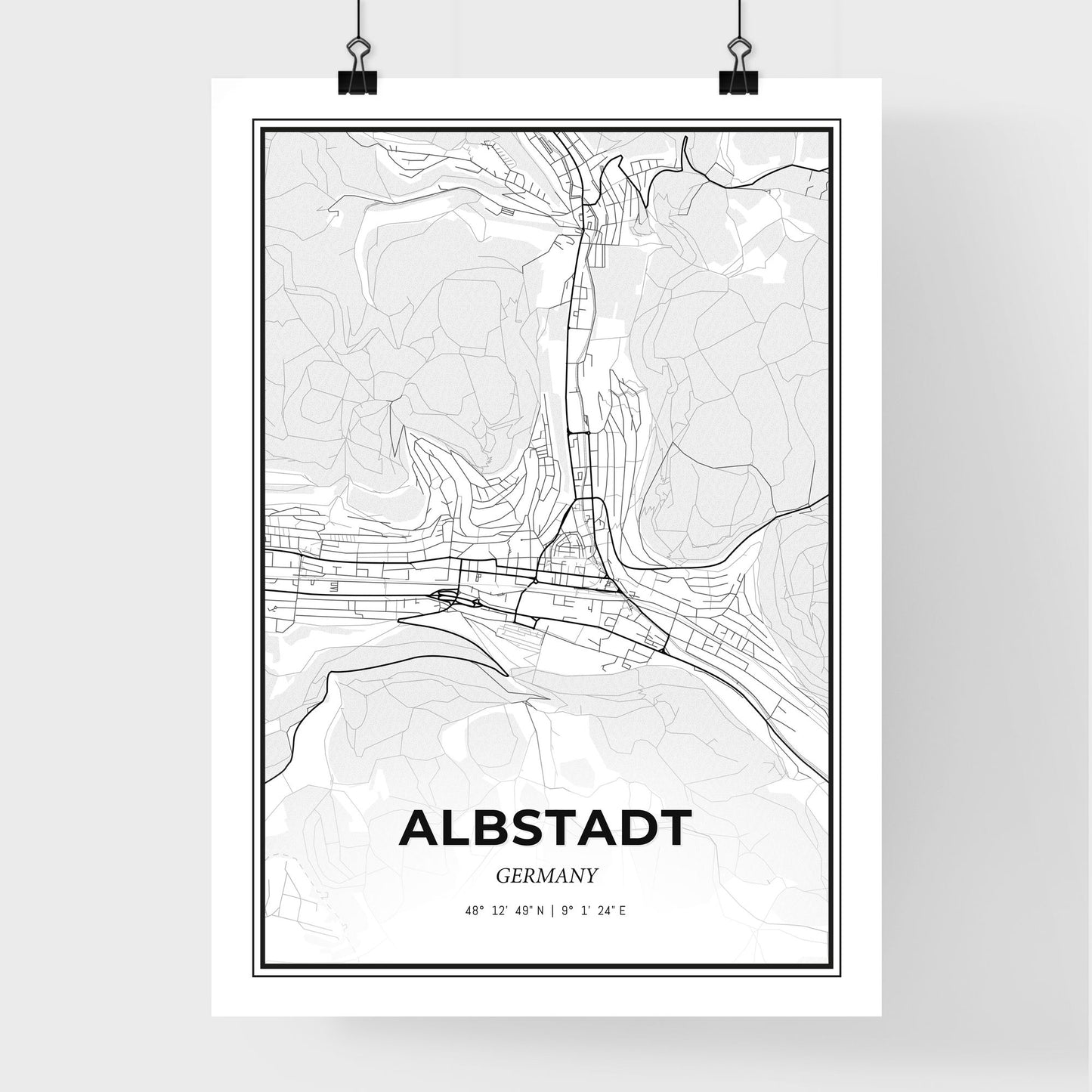 Albstadt Germany - Premium City Map Poster