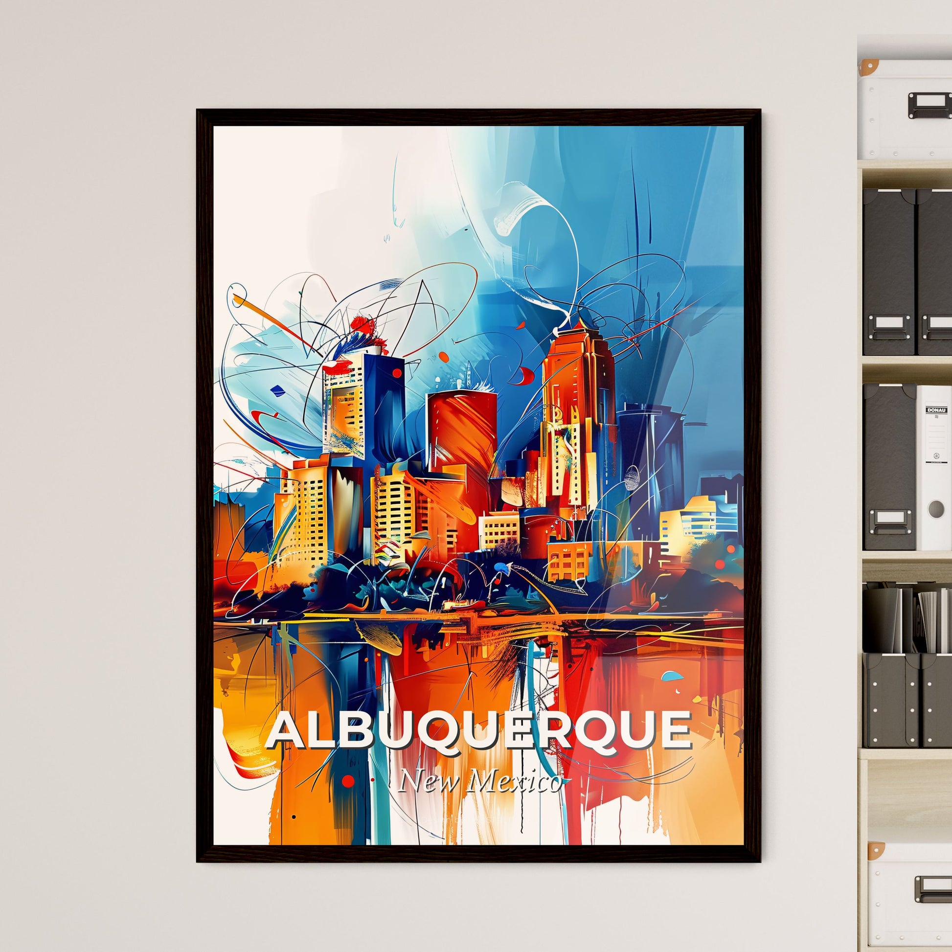 Vibrant Albuquerque, New Mexico - A Painting Of A City