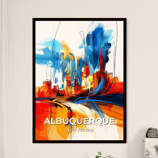 Vibrant Albuquerque, New Mexico - A Colorful Painting Of A City