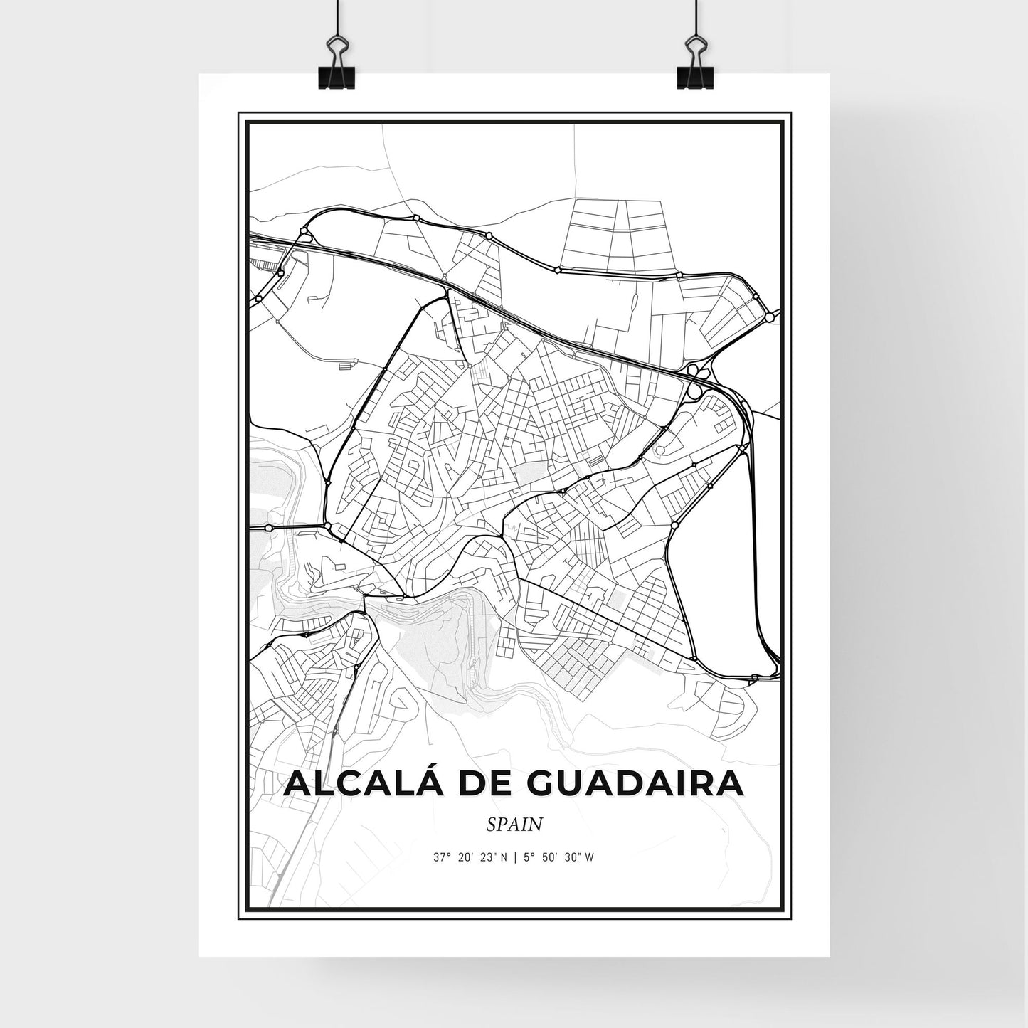 Alcalá de Guadaira Spain - Premium City Map Poster