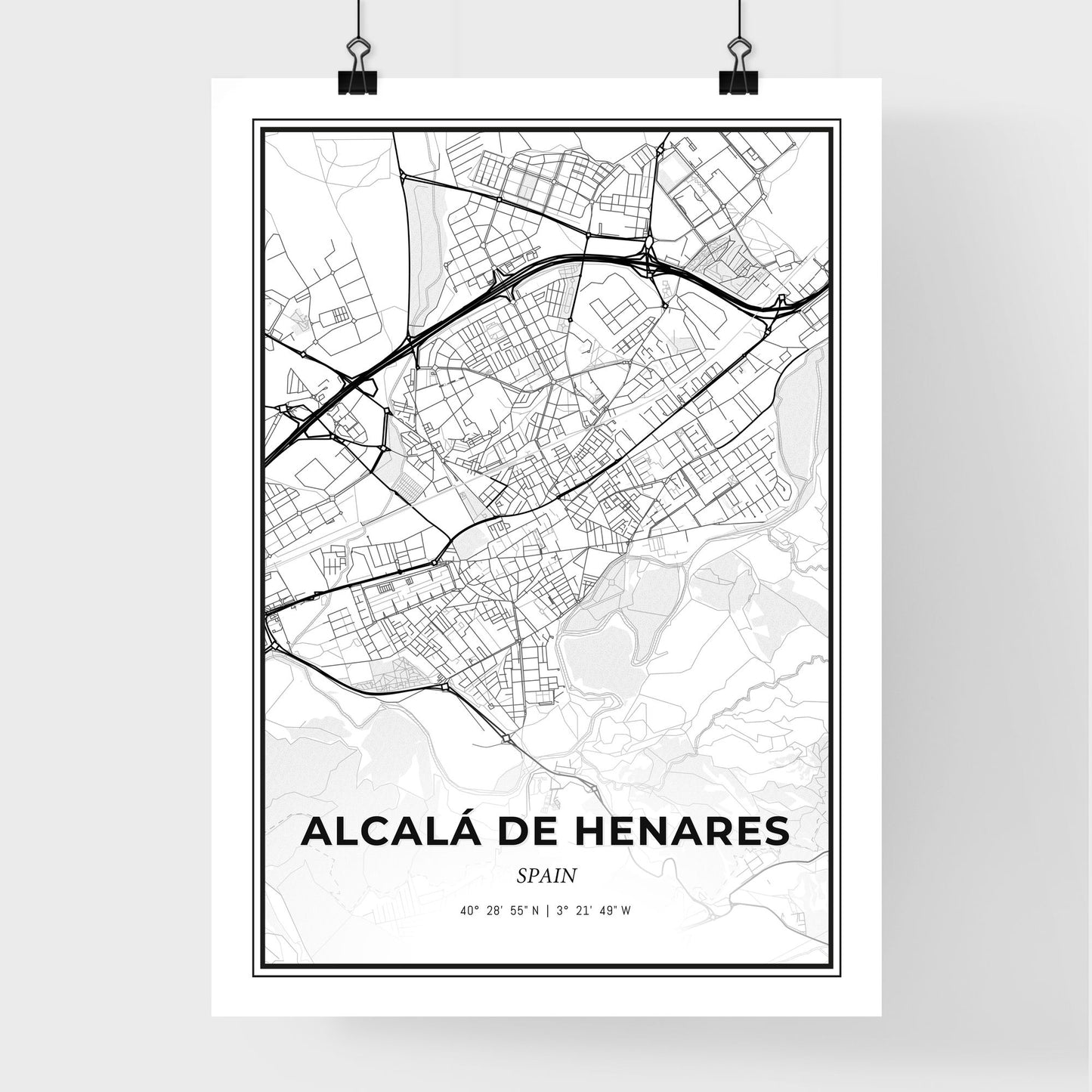 Alcalá de Henares Spain - Premium City Map Poster