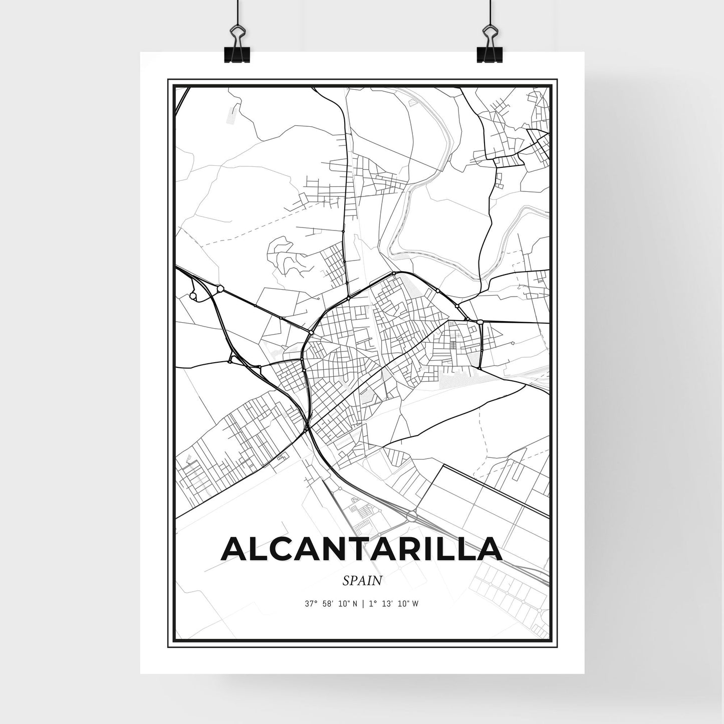 Alcantarilla Spain - Premium City Map Poster