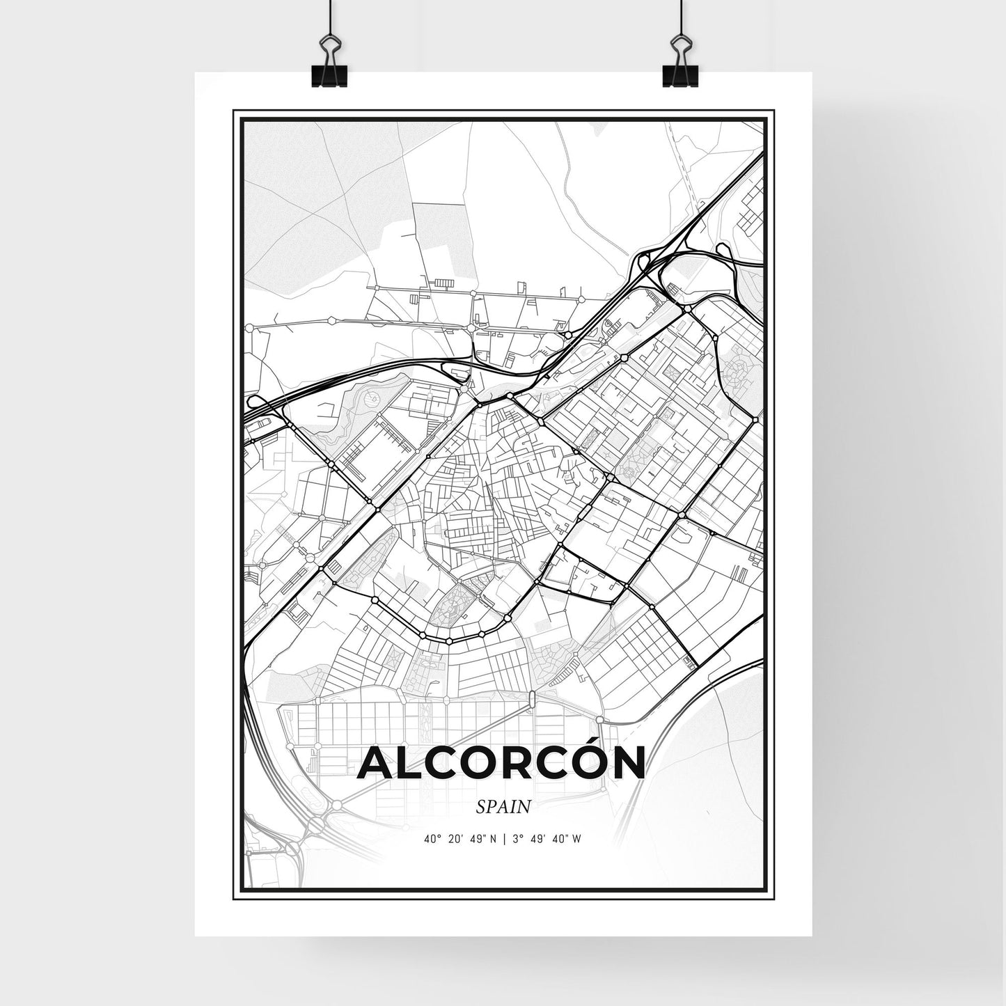 Alcorcón Spain - Premium City Map Poster