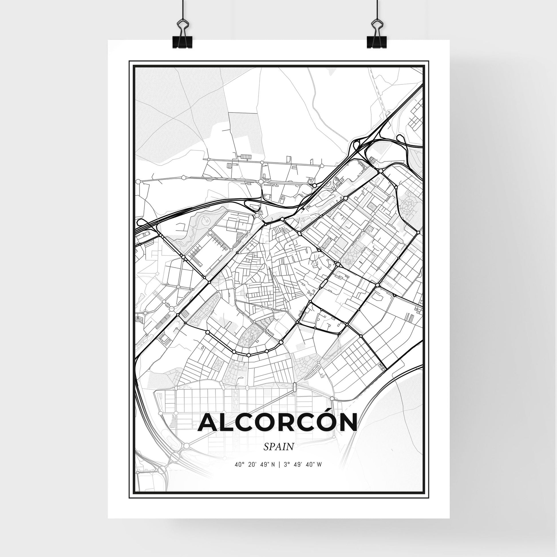 Alcorcón Spain - Premium City Map Poster