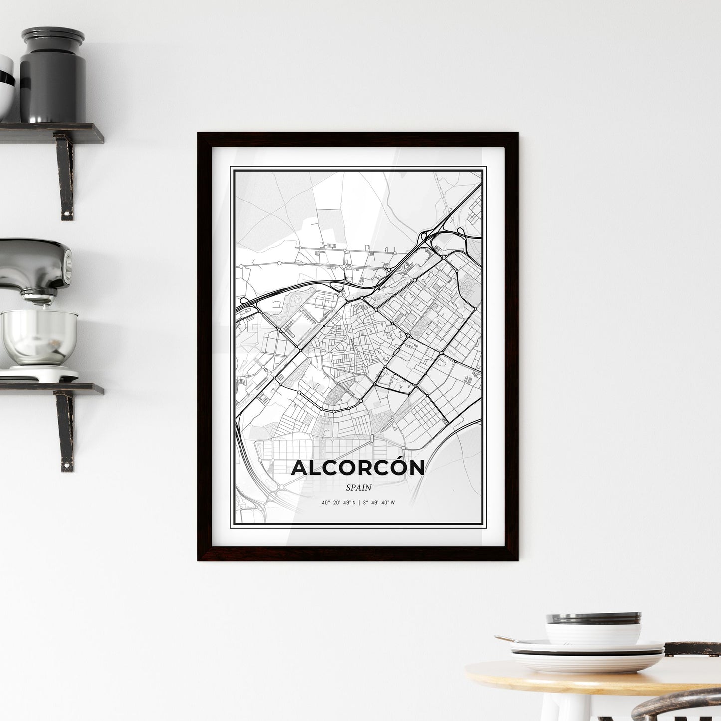 Alcorcón Spain - Minimal City Map