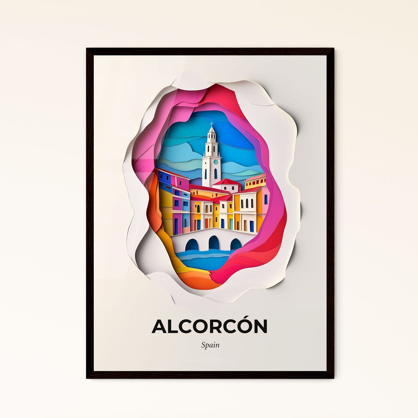 Vivid Alcorcón, Spain, Papercut Print