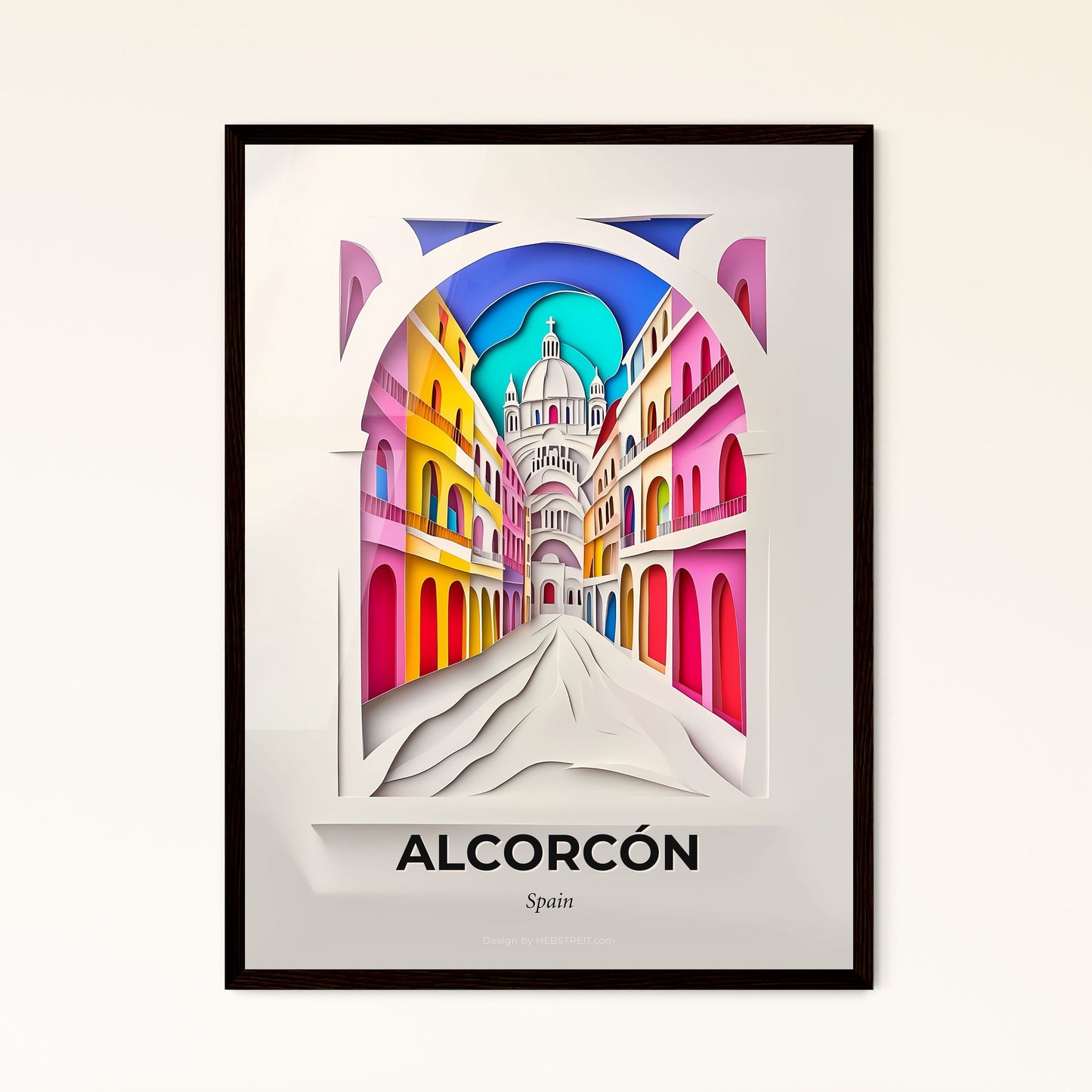 Vivid Alcorcón, Spain, Papercut Print