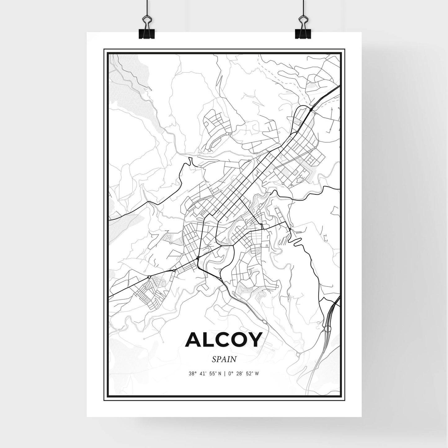 Alcoy Spain - Premium City Map Poster