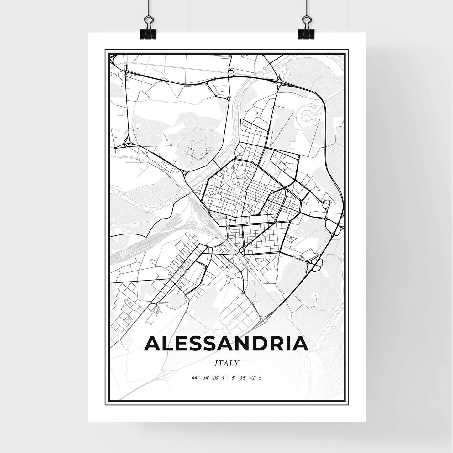 Alessandria Italy - Premium City Map Poster