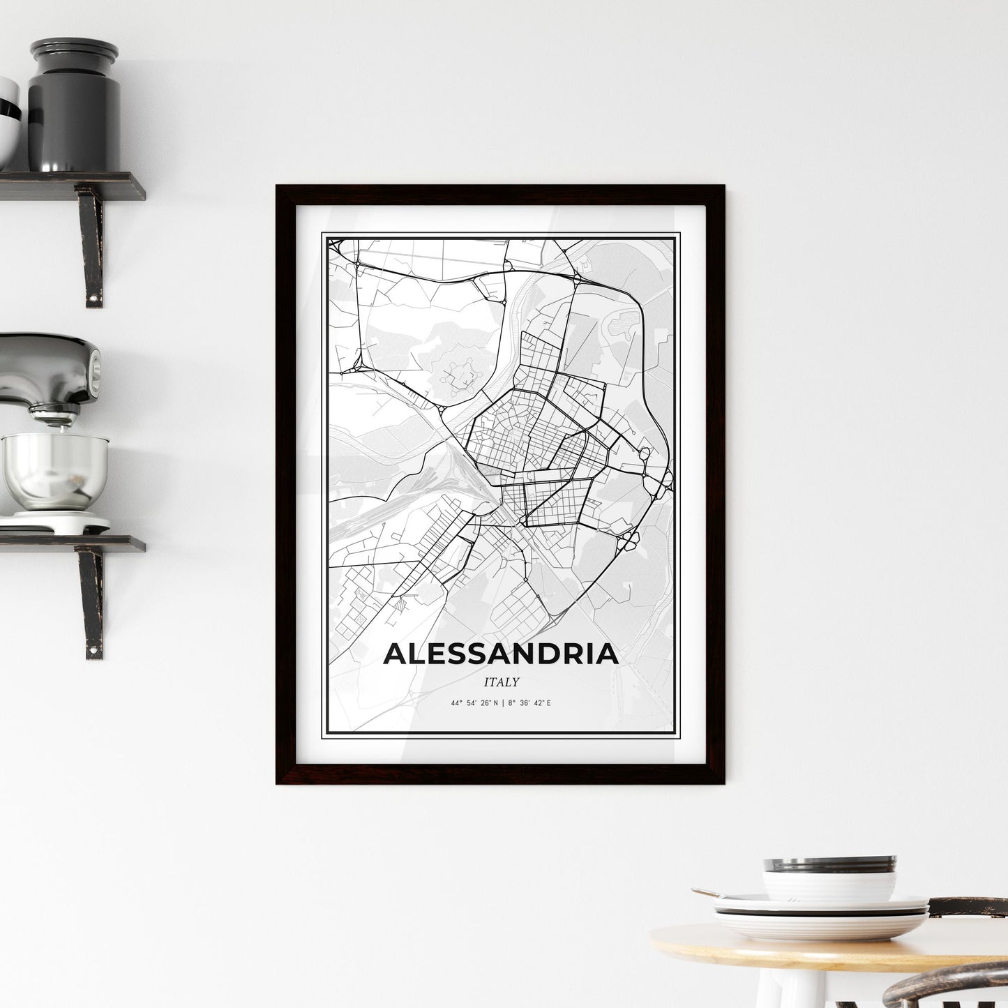 Alessandria Italy - Minimal City Map