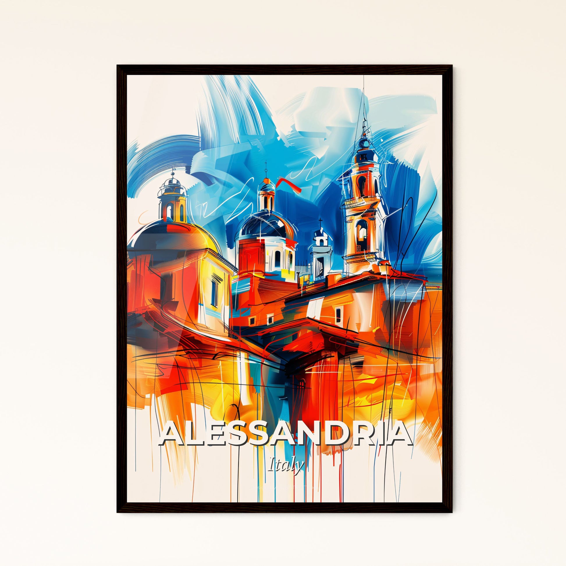 Vibrant Alessandria, Italy - A Painting Of A Building