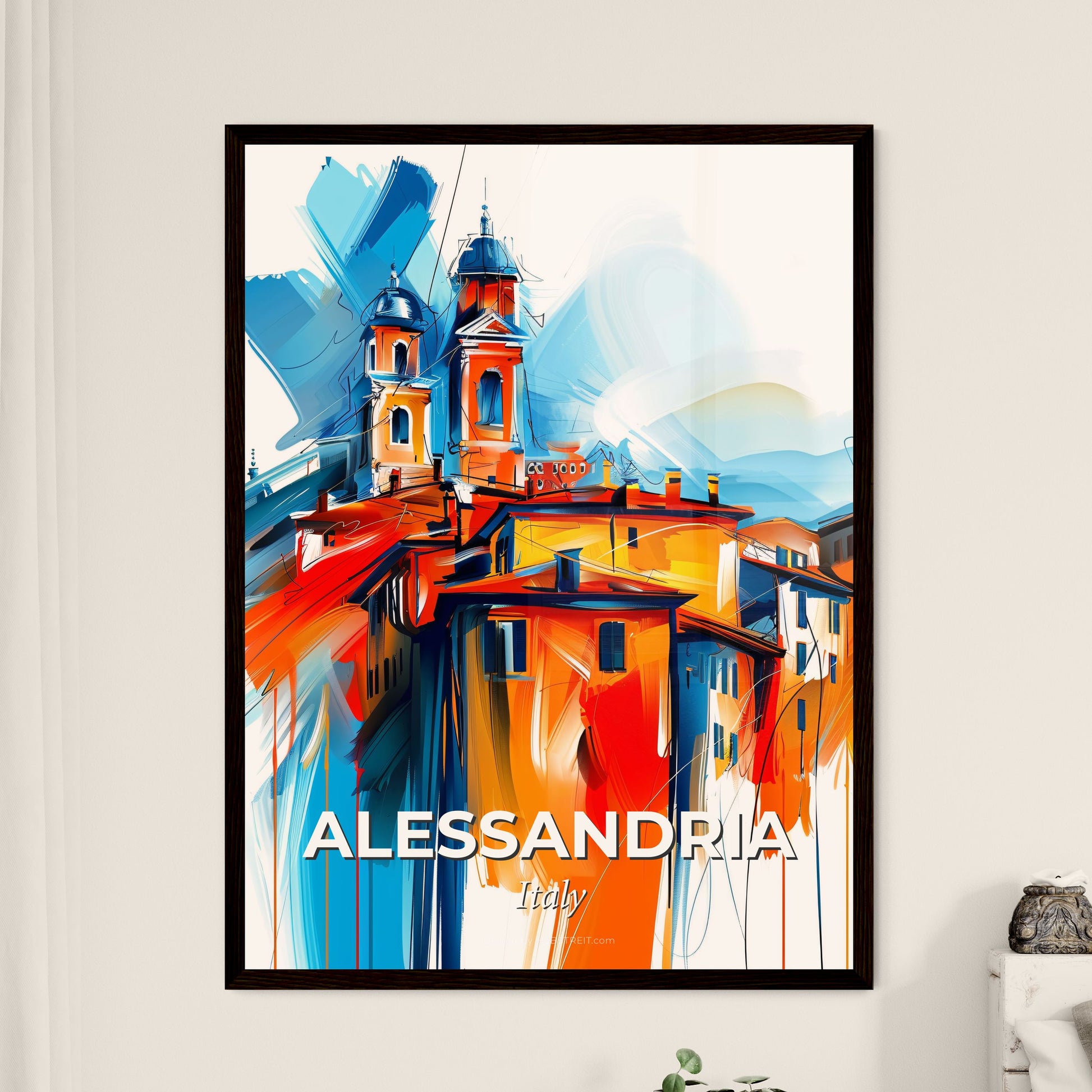 Vibrant Alessandria, Italy - A Painting Of A City