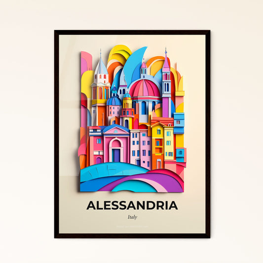 Vivid Alessandria, Italy - a colorful city with a large building and a rainbow colored roof