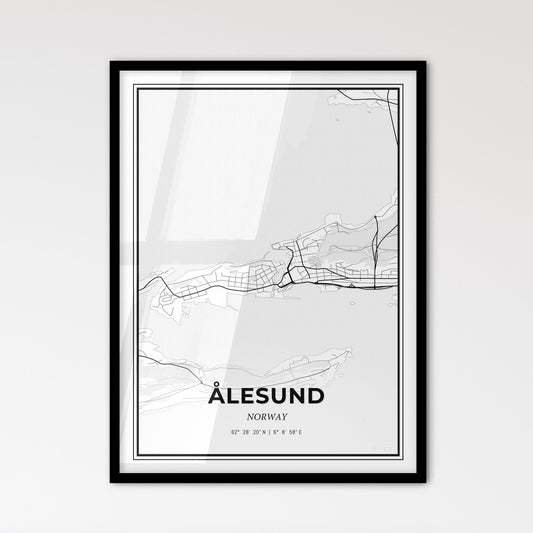 Ålesund Norway - Scandinavian Style City Map for Modern Home Decor