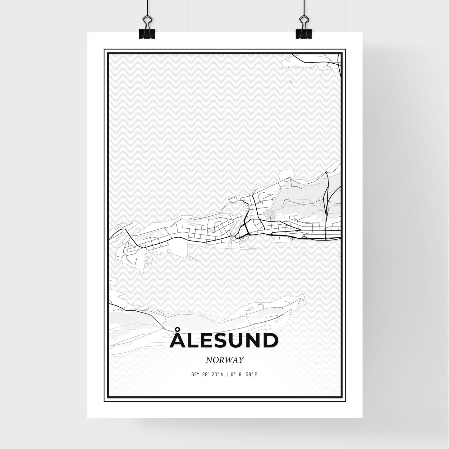 Ålesund Norway - Premium City Map Poster