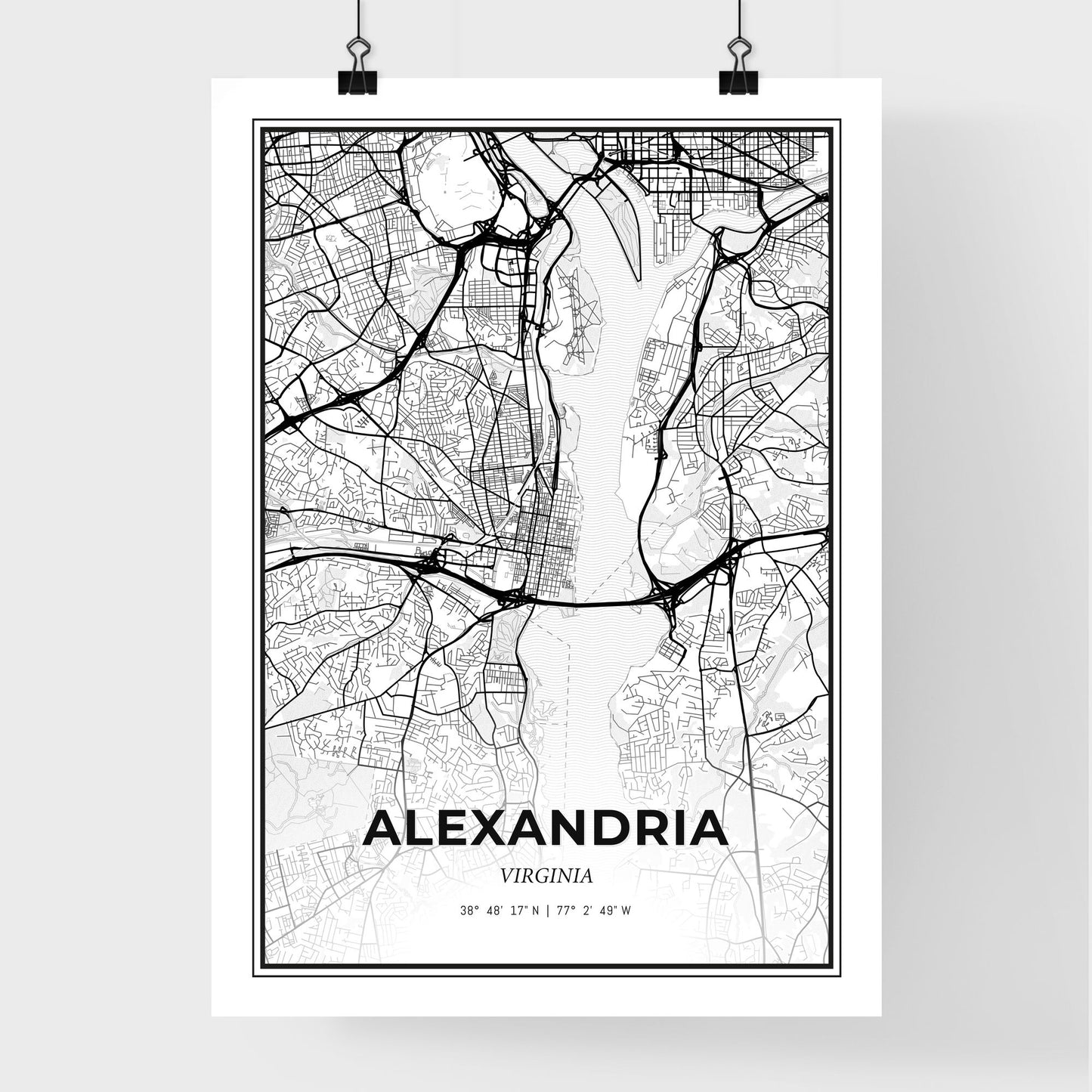 Alexandria Virginia - Premium City Map Poster