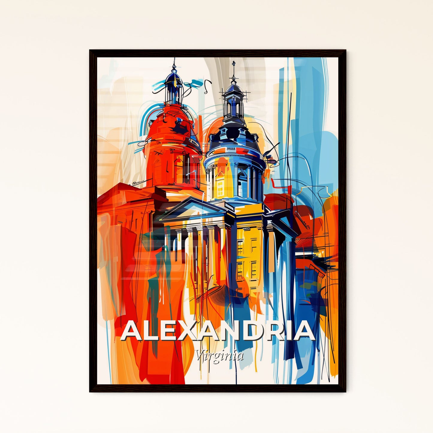 Vibrant Alexandria, Virginia - A Painting Of A Building