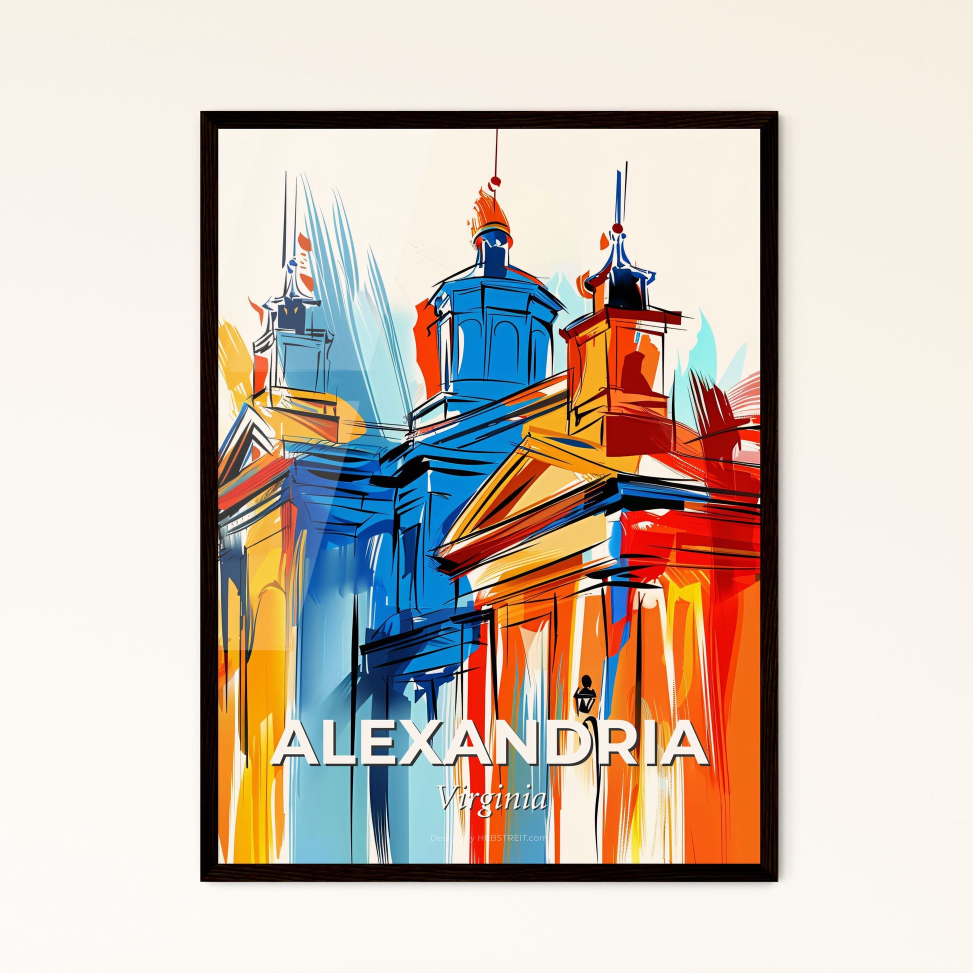 Vibrant Alexandria, Virginia - A Colorful Painting Of A Building