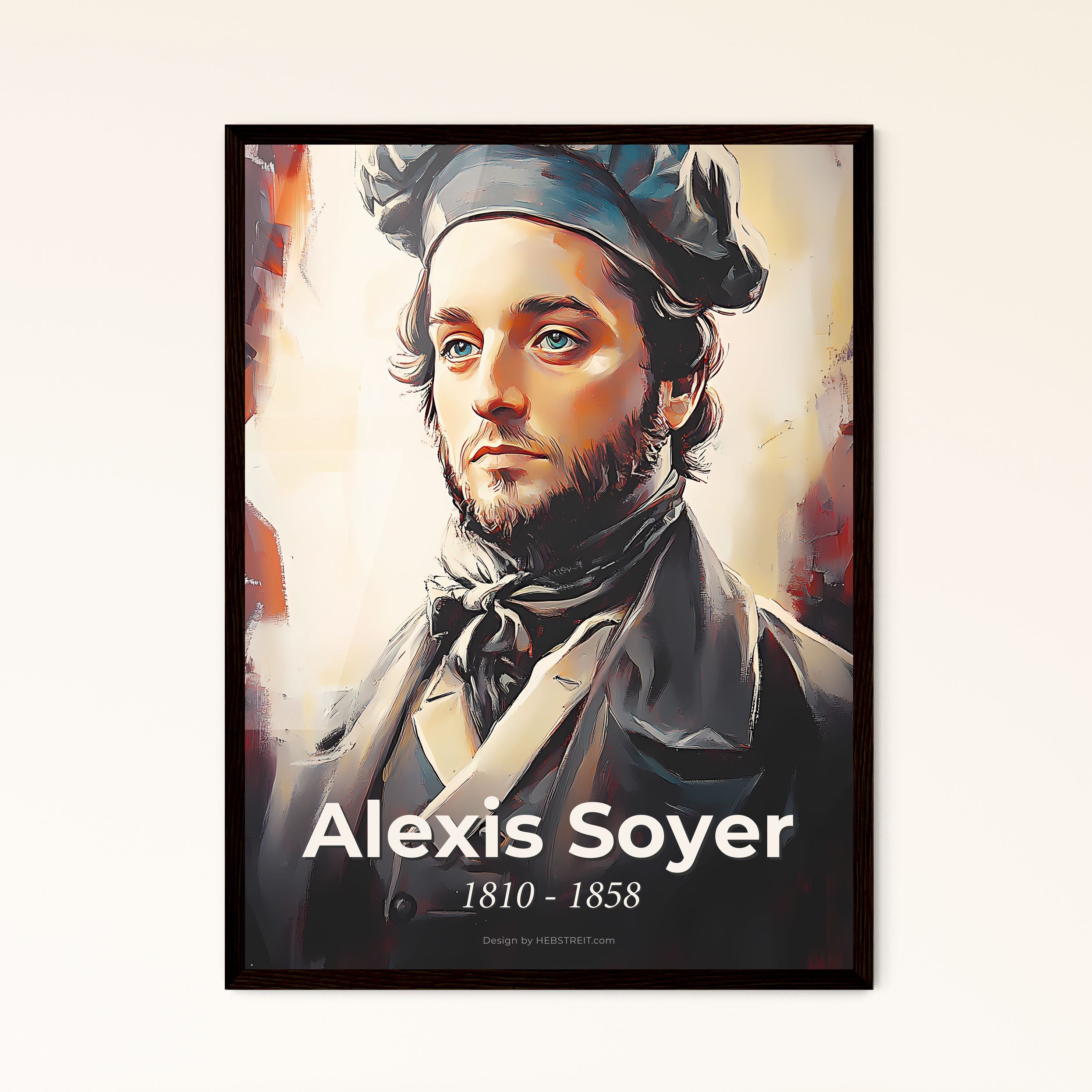 Portrait of Alexis Soyer Framed Print – HEBSTREIT