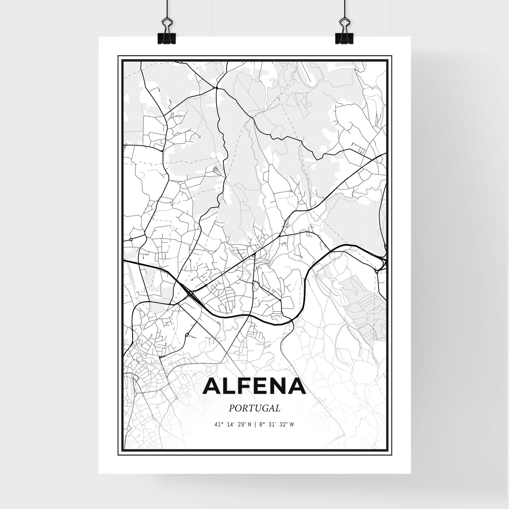 Alfena Portugal - Premium City Map Poster