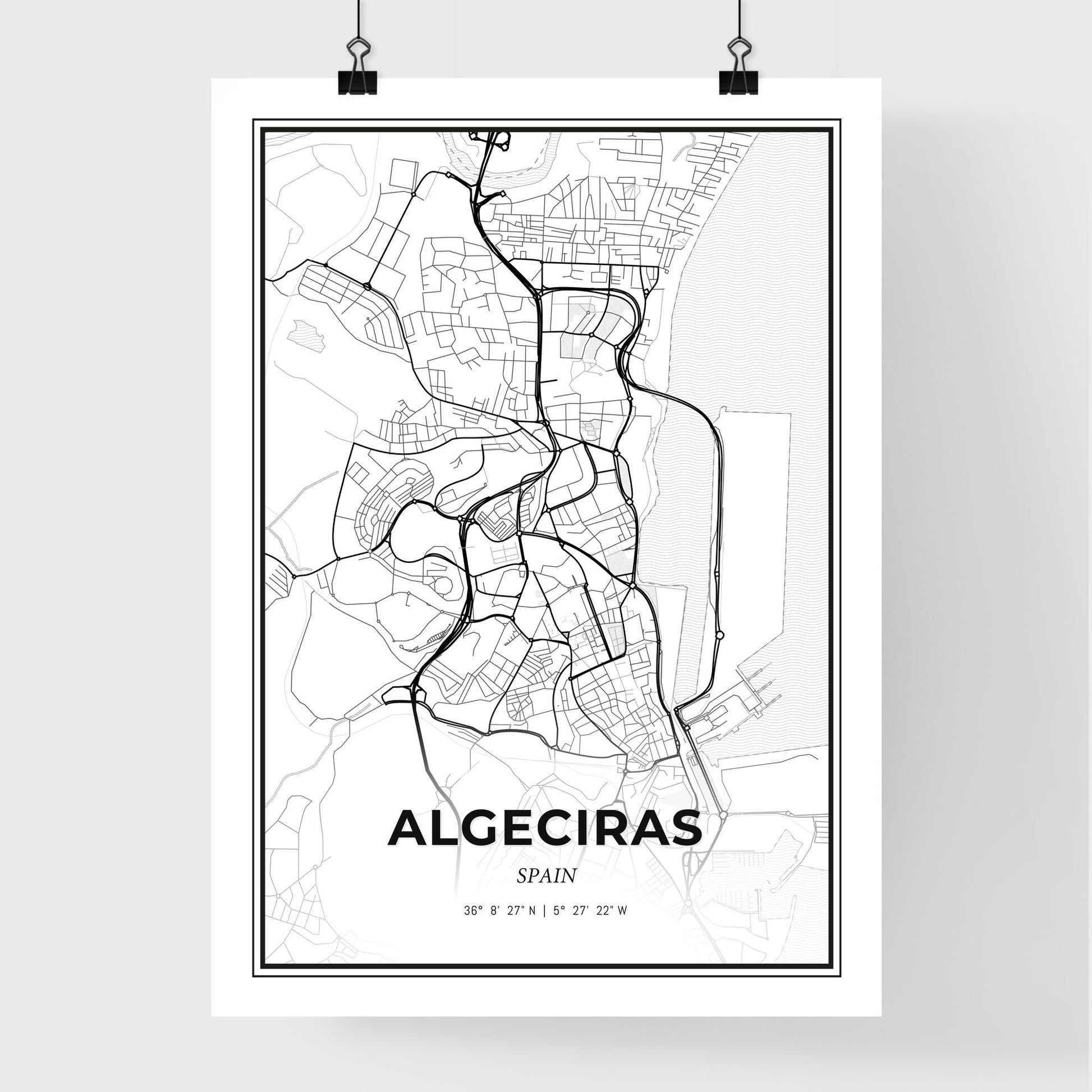 Algeciras Spain - Premium City Map Poster