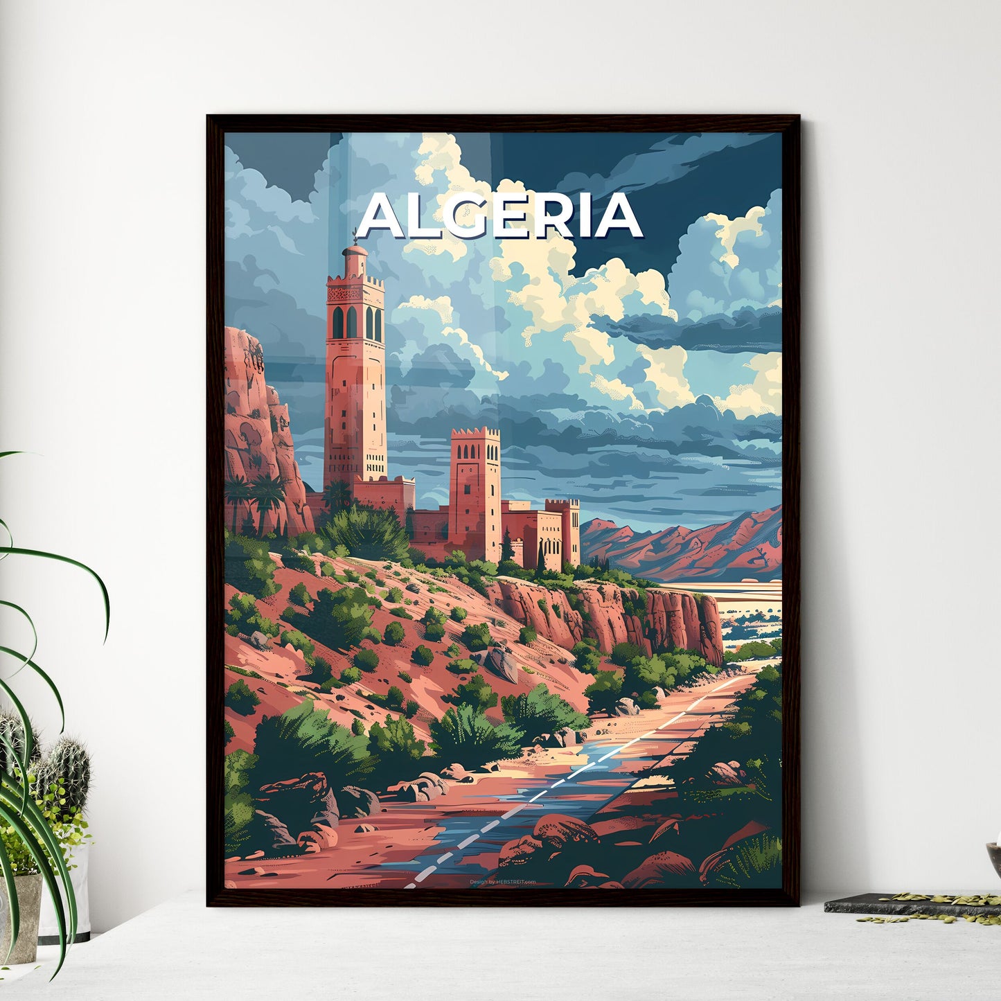 Art, Algeria, Africa, Castle, Landscape, Painting, Photography, Hill, Historical, Architecture, Castle on a Hill, Algerian Art, Algerian Landscape