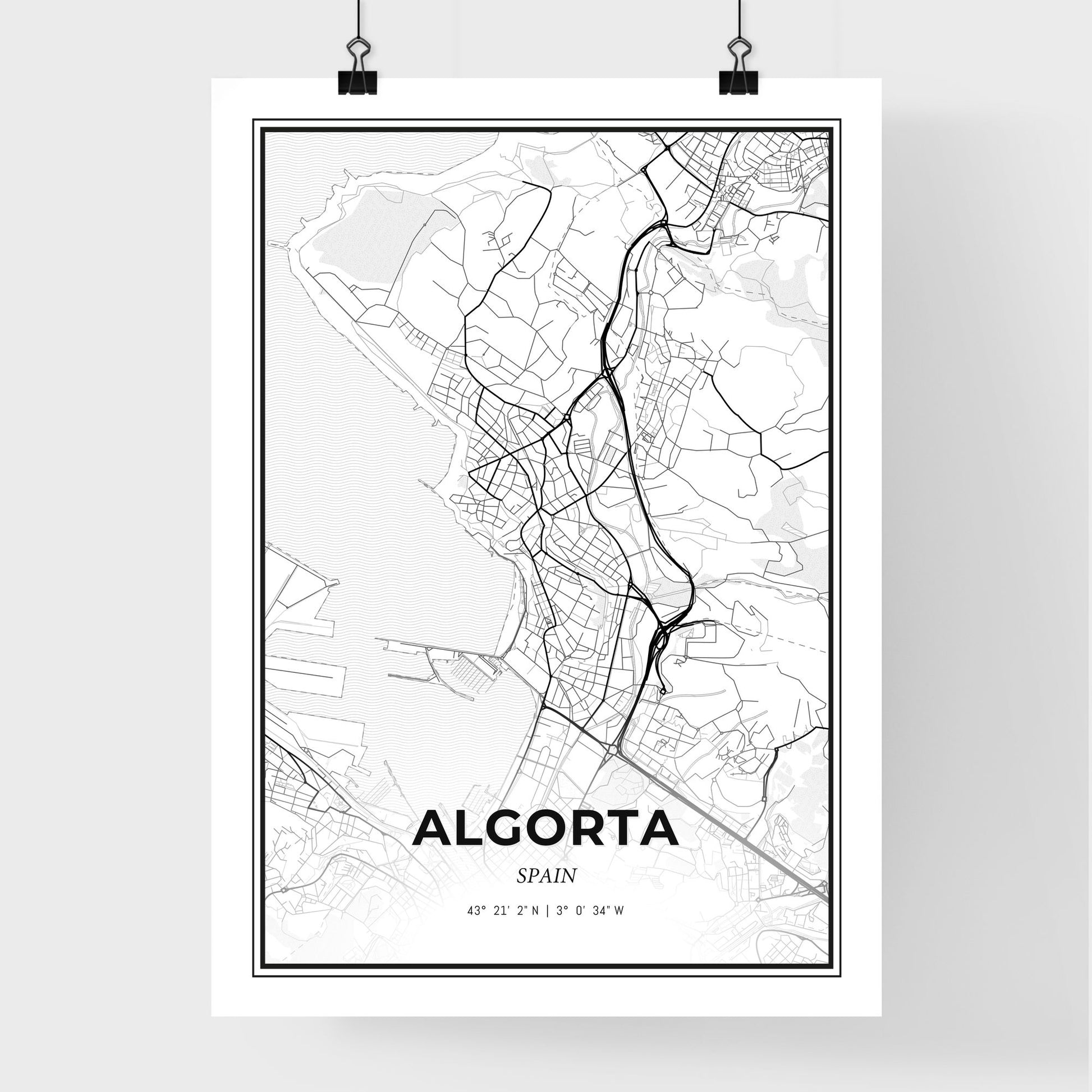 Algorta Spain - Premium City Map Poster