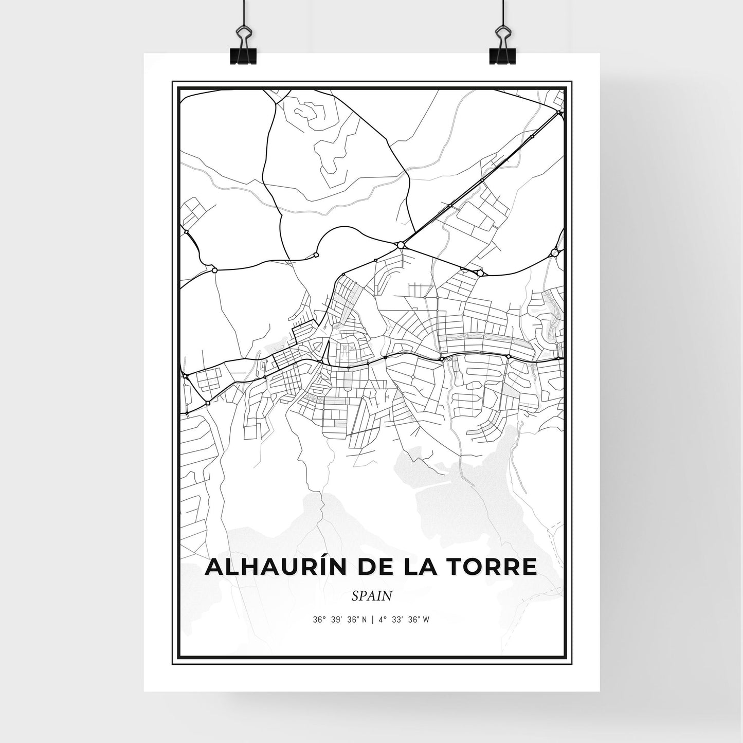 Alhaurín de la Torre Spain - Premium City Map Poster