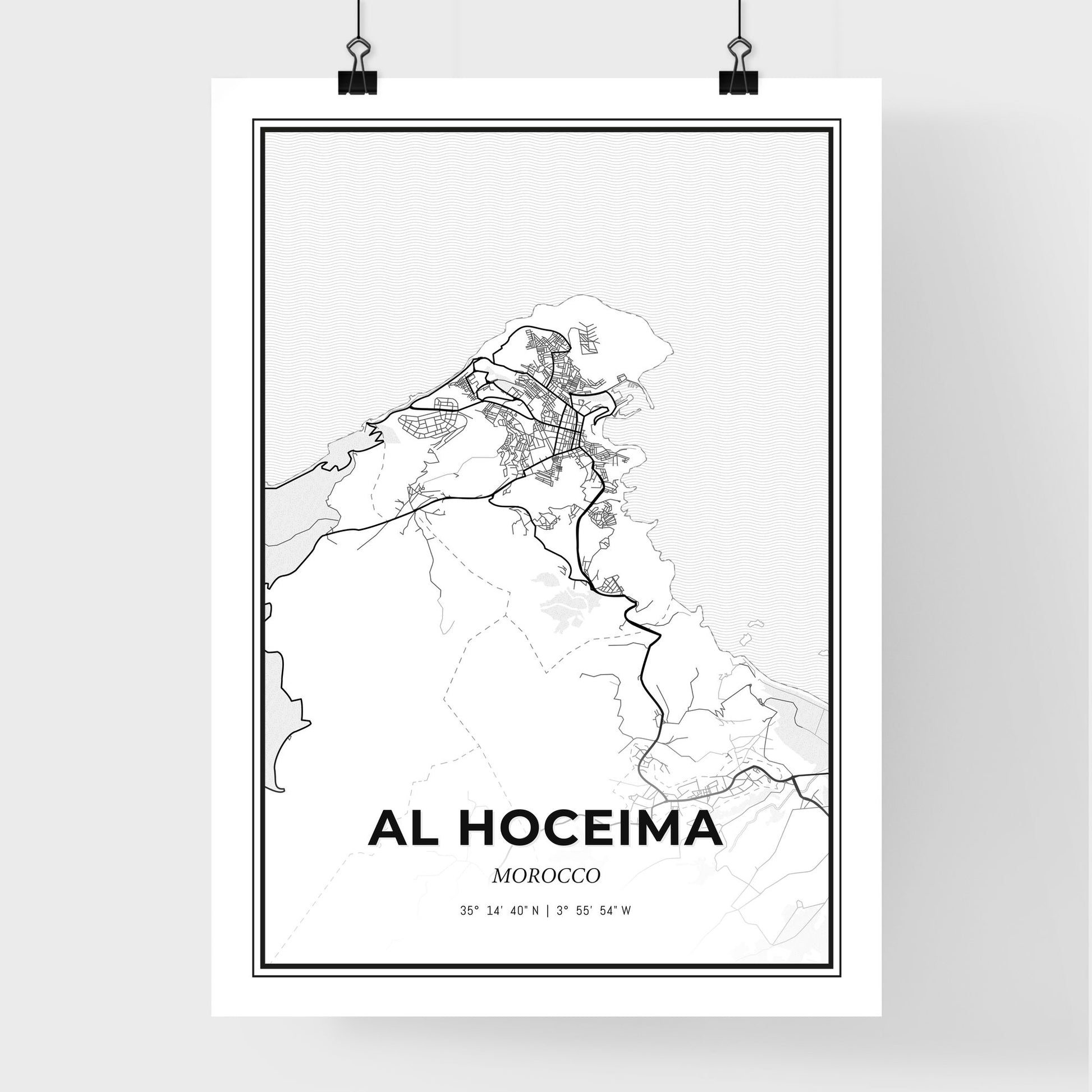 Al Hoceima Morocco - Premium City Map Poster