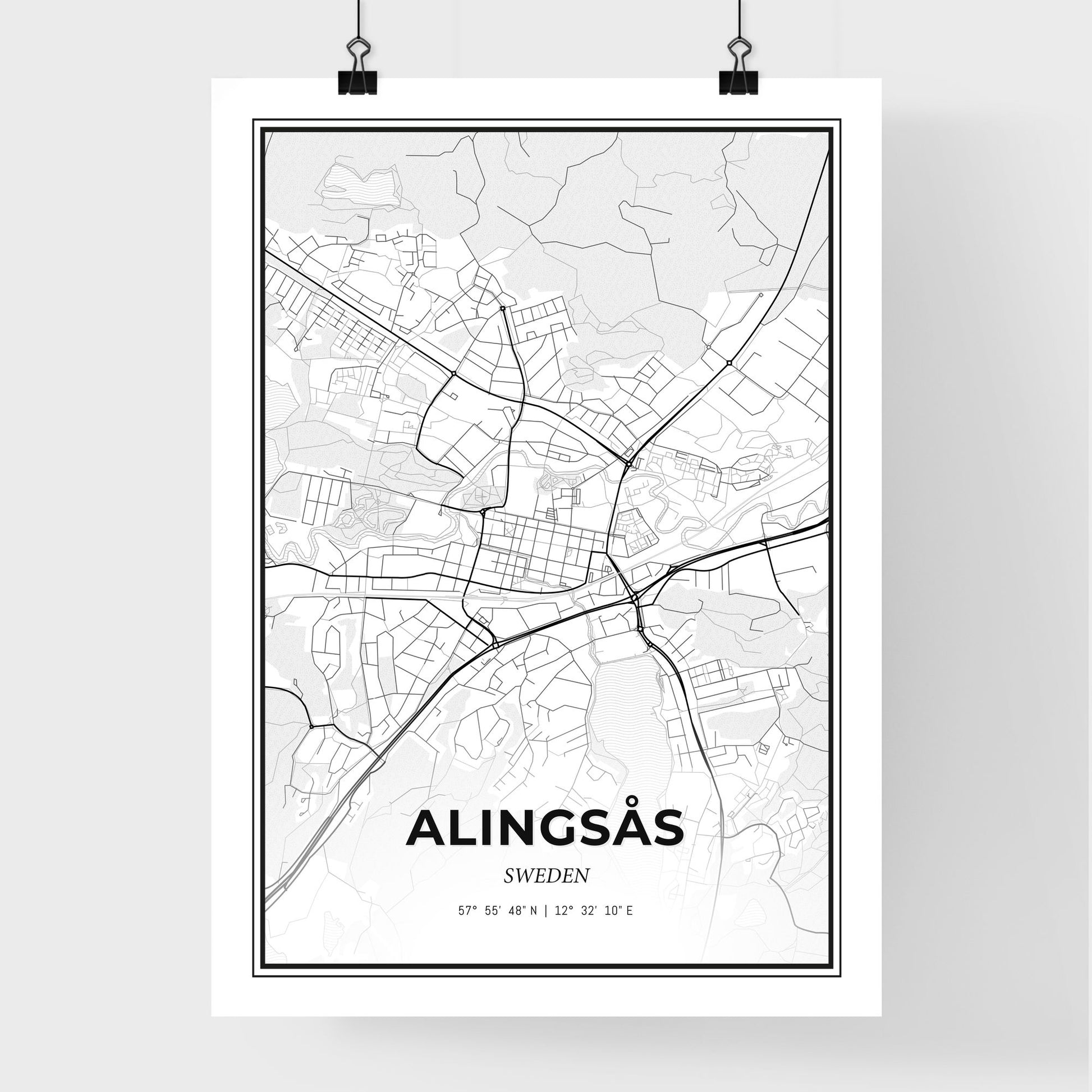 Alingsås Sweden - Premium City Map Poster