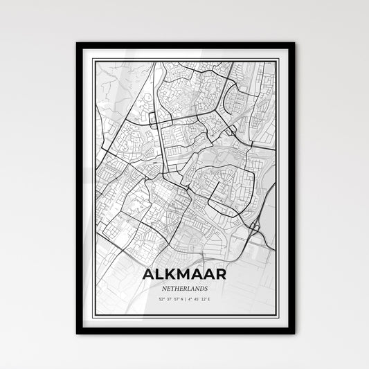  Alkmaar Netherlands - Scandinavian Style City Map for Modern Home Decor